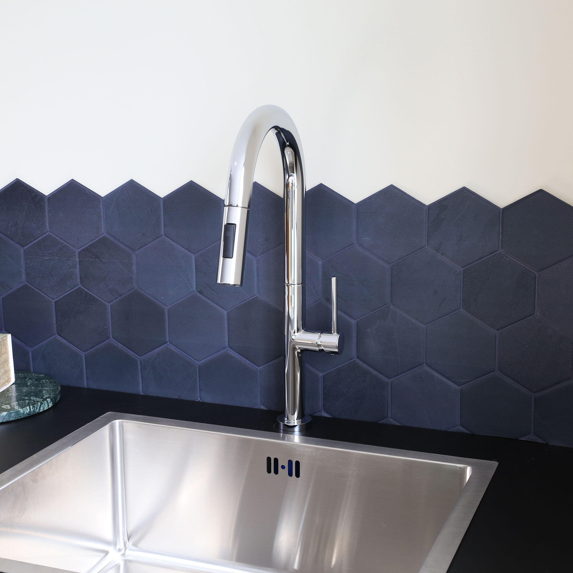 Robinet de cuisine avec douchette chrome, Portofino, ESSEBAGNO - 3