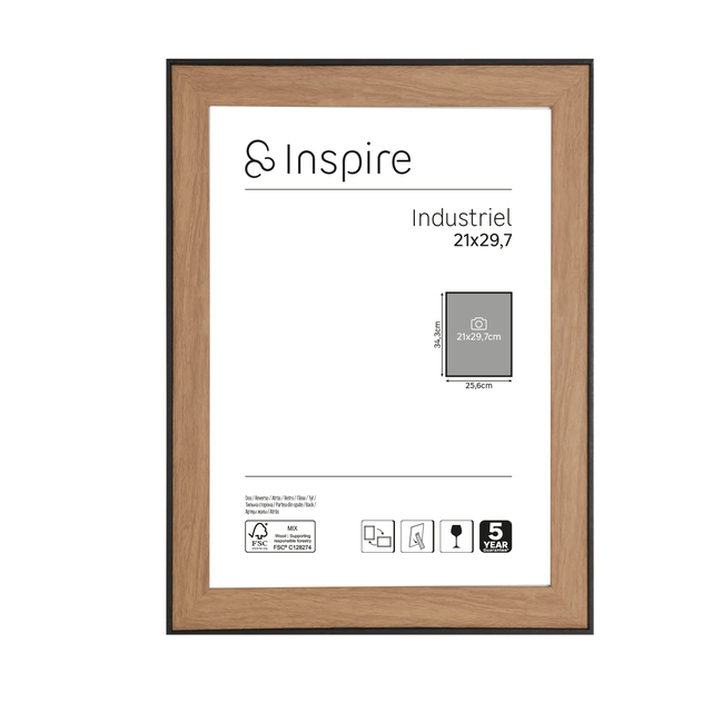Marco Industriel nogal INSPIRE 21x29.7cm