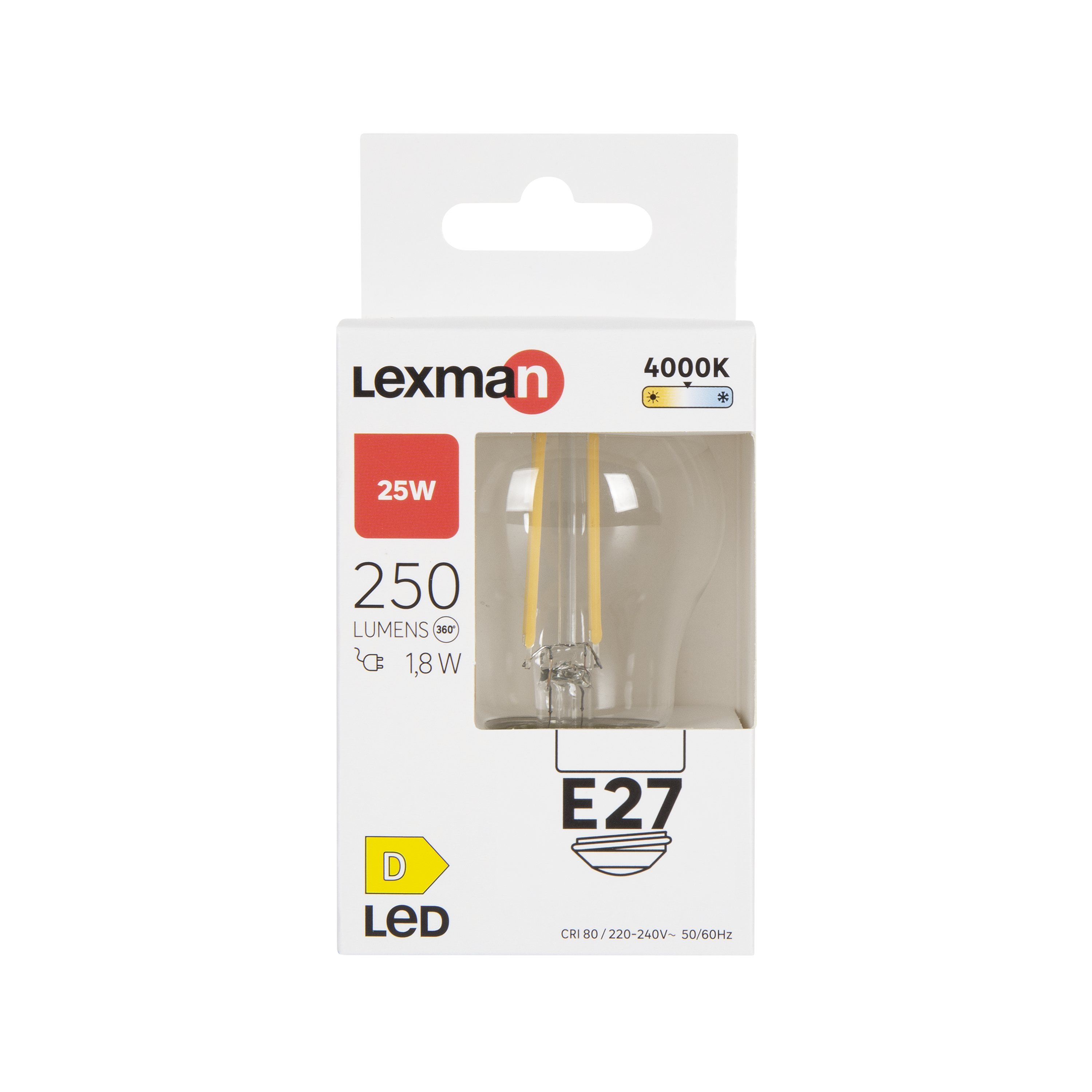 Żarówka LED E27 1.8 W 250 lm Neutralna biel Lexman - 5