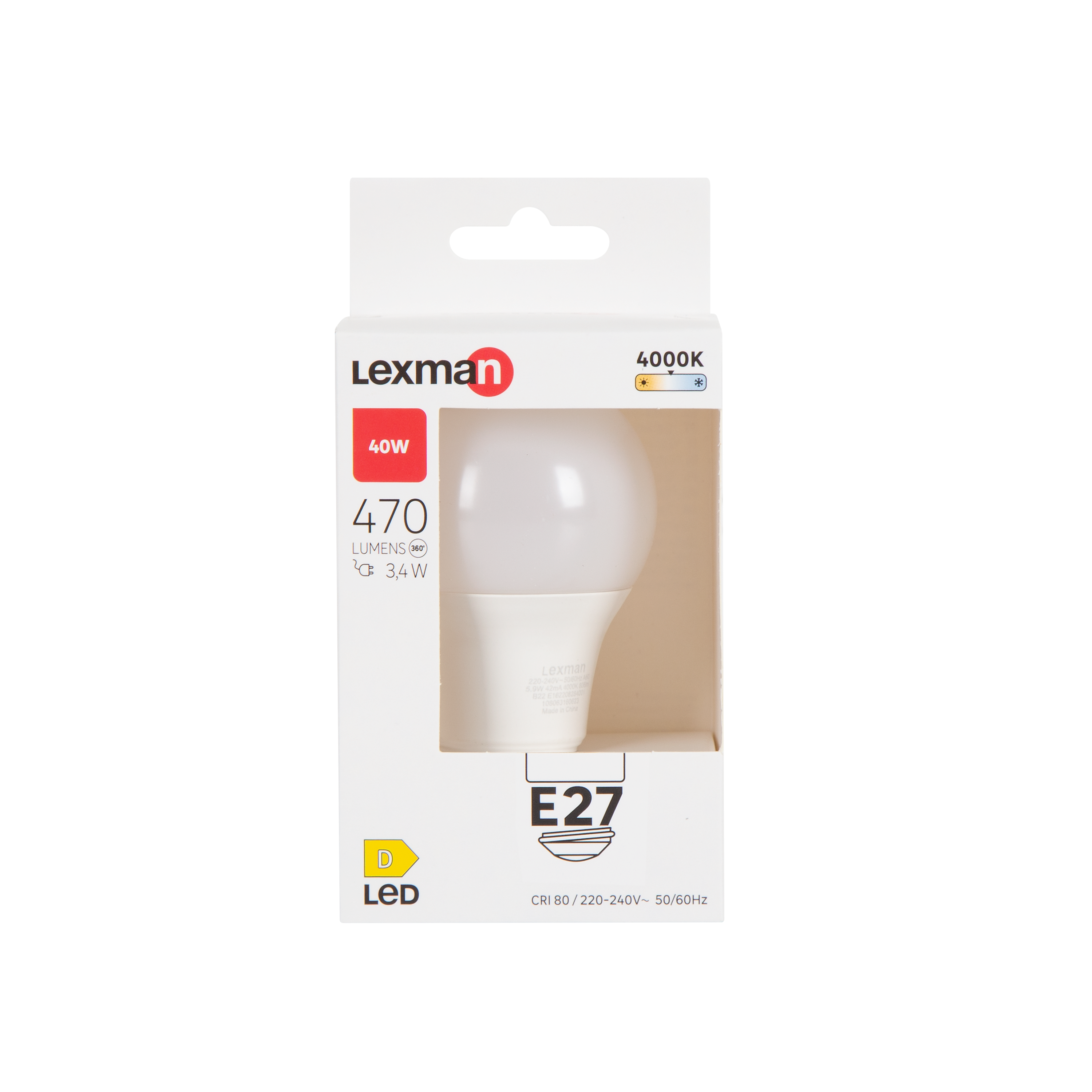 Lâmpada LED A60 E27 470 lm 4000 k 240D Lexman - 7