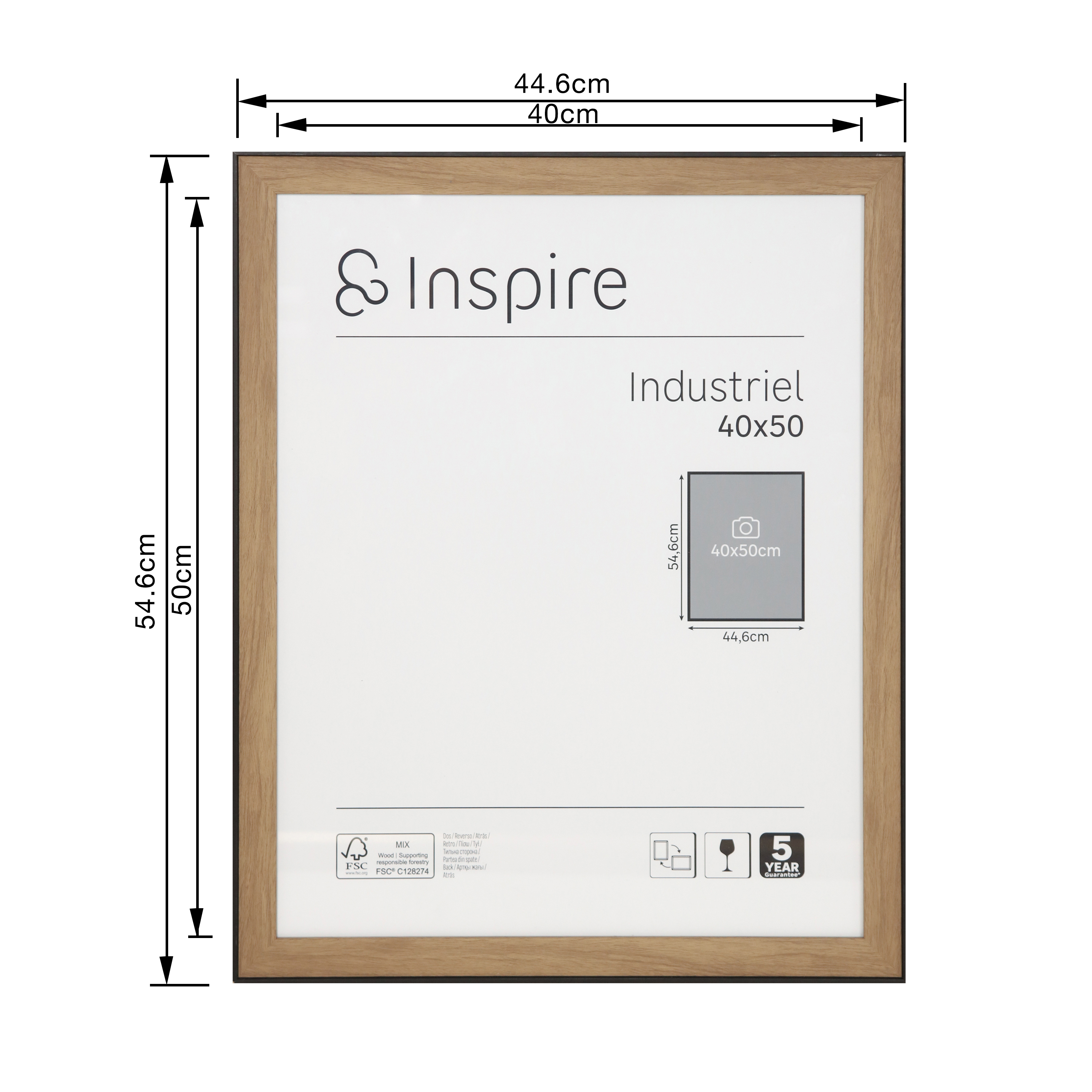 Moldura 40x50 cm industriel Inspire - 8