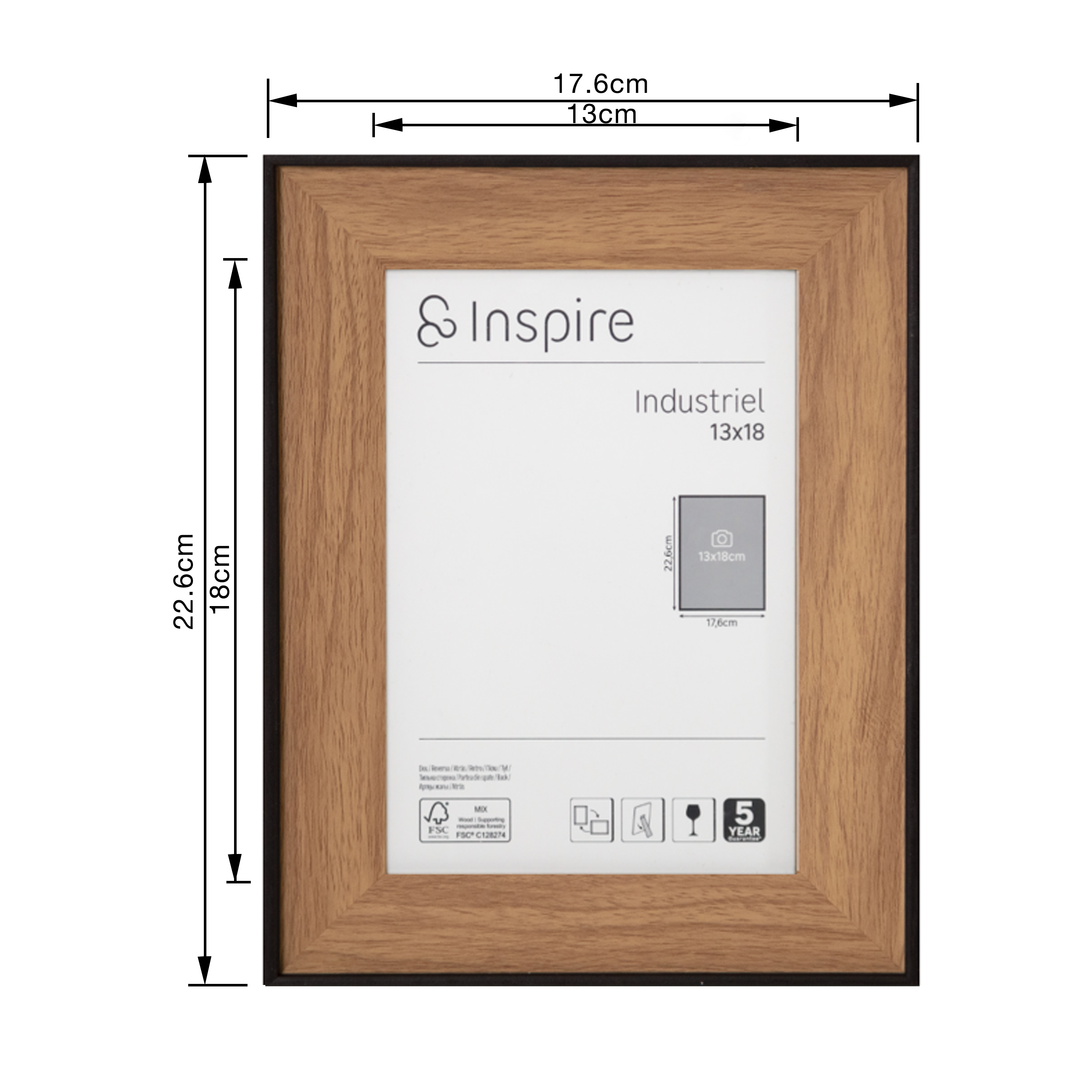 Marco Industriel nogal INSPIRE 13x18cm - 3