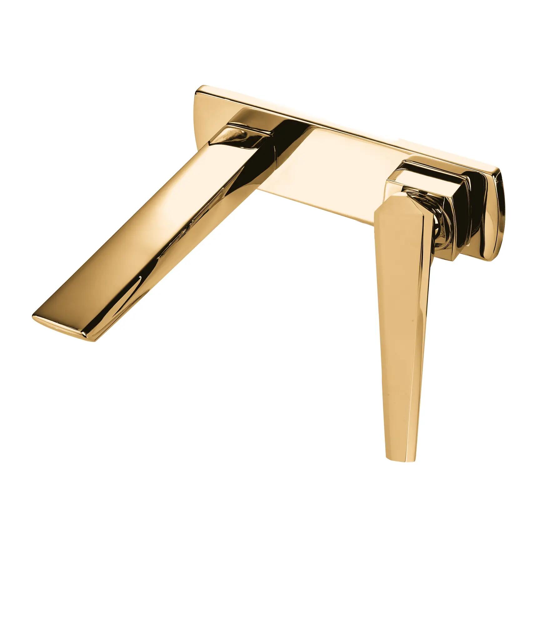 Grifo lavabo empotrado maier ikon oro brillo