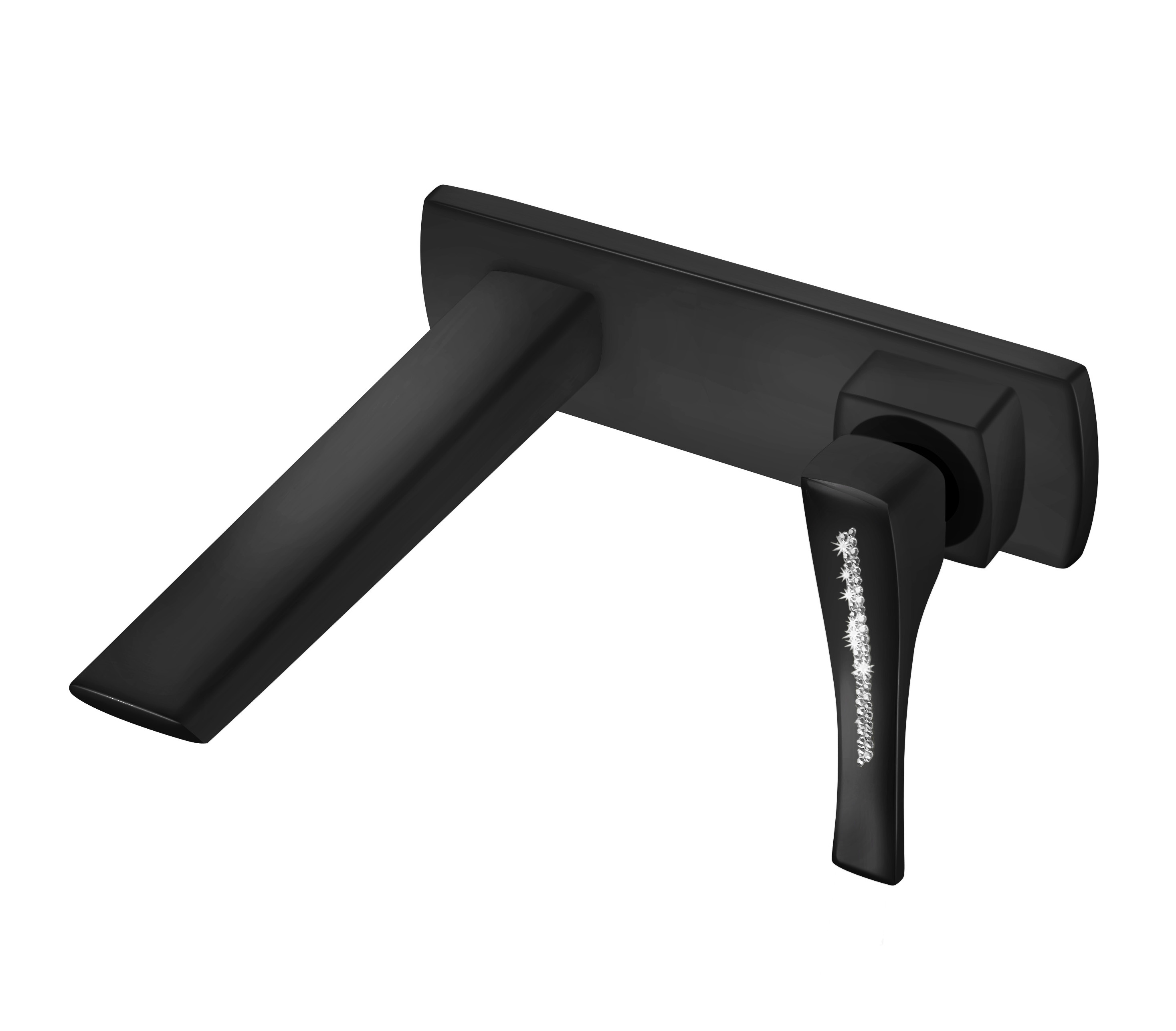 Grifo lavabo empotrado maier skip diamond negro mate