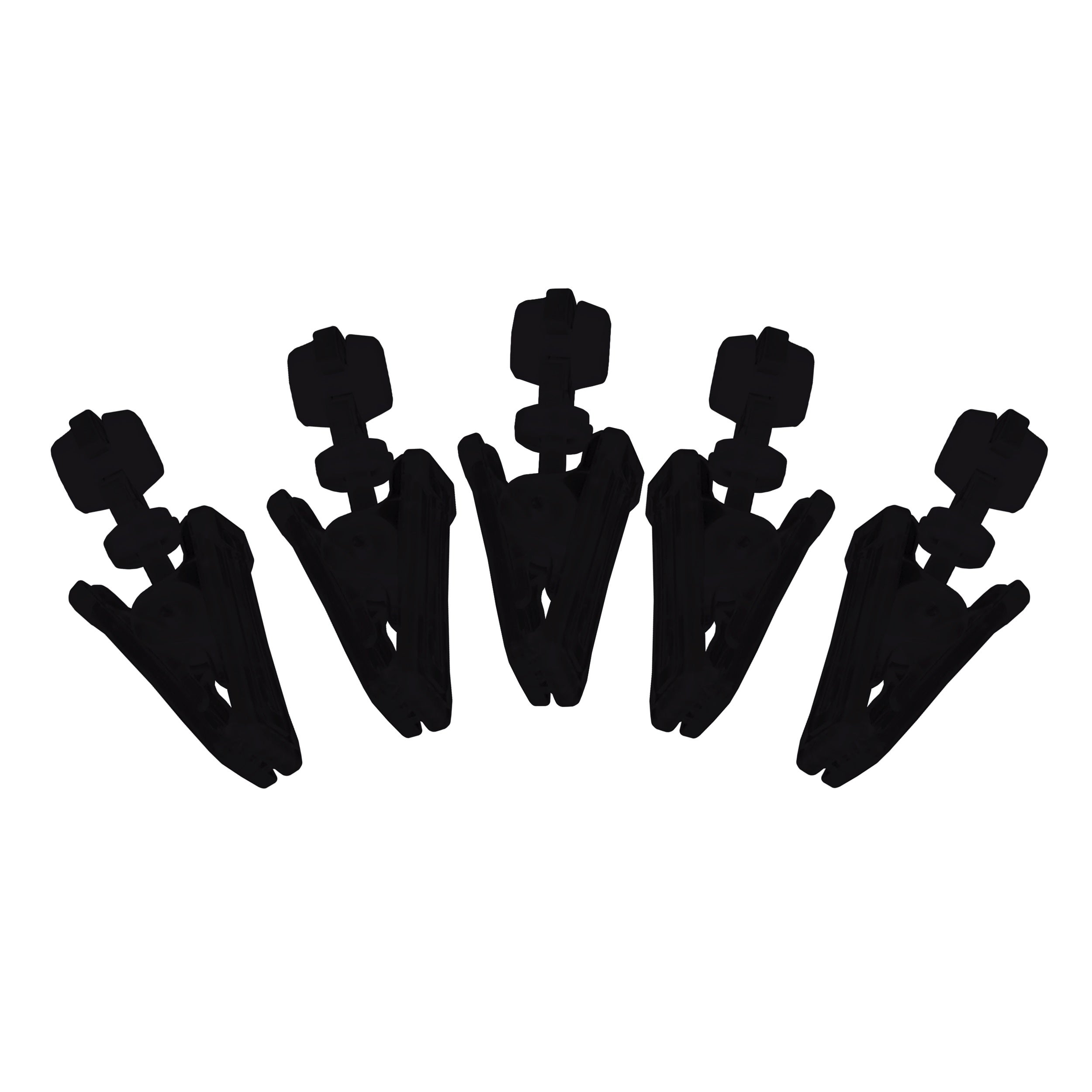 Żabki obrotowe z rolką 50 szt. czarne - 4