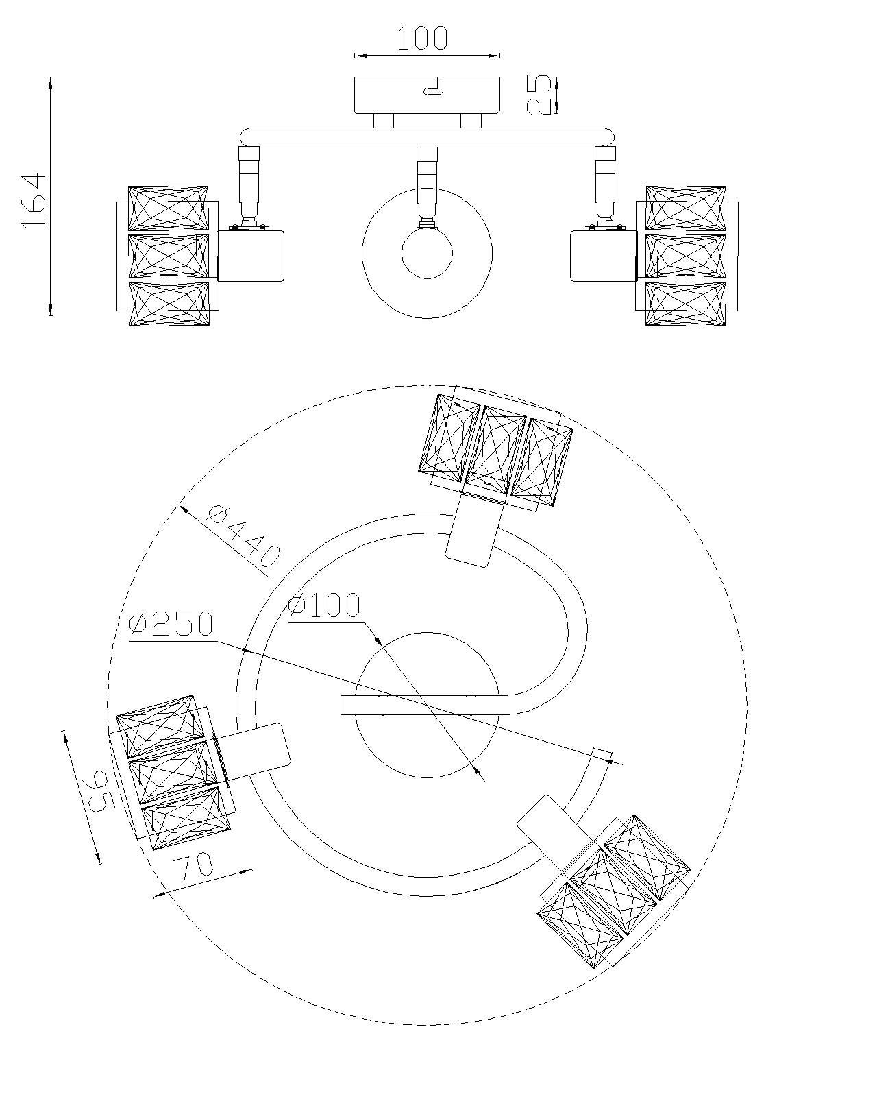 Listwa reflektorowa Crownie chrom E14 Reality - 4