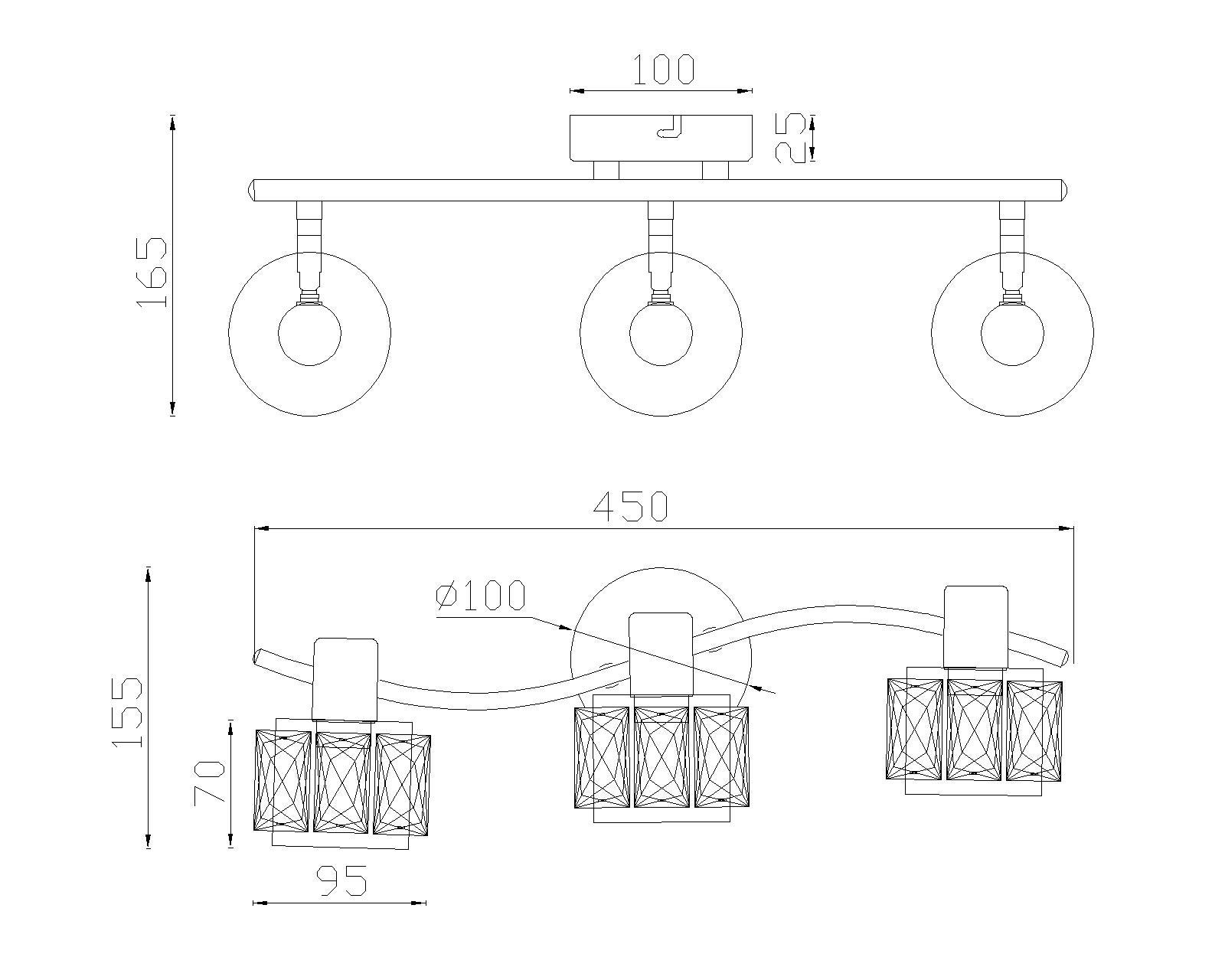 Plafon spirala Crownie chrom E14 Reality - 4