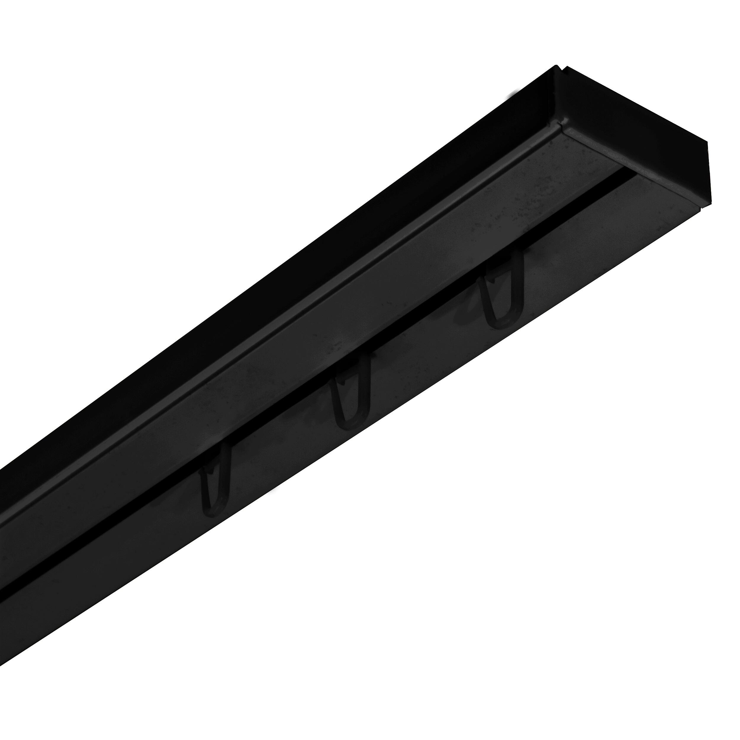 Szyna sufitowa 1-torowa czarna 250 cm z akcesoriami PVC - 4