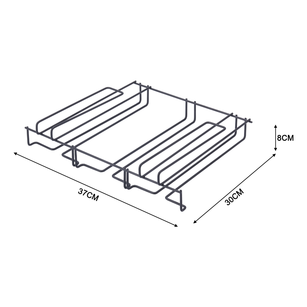 Organizador de copas de vino en acero negro DELINIA 37x8x30cm - 2