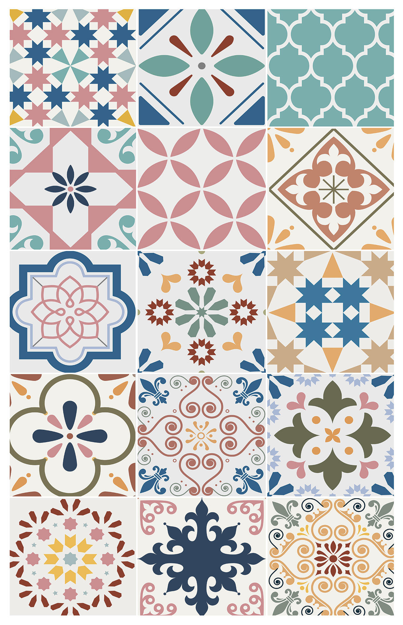 Alfombra pie de cama exterior/interior pvc tejido plano base antideslizante carmona multicolor 48x75cm