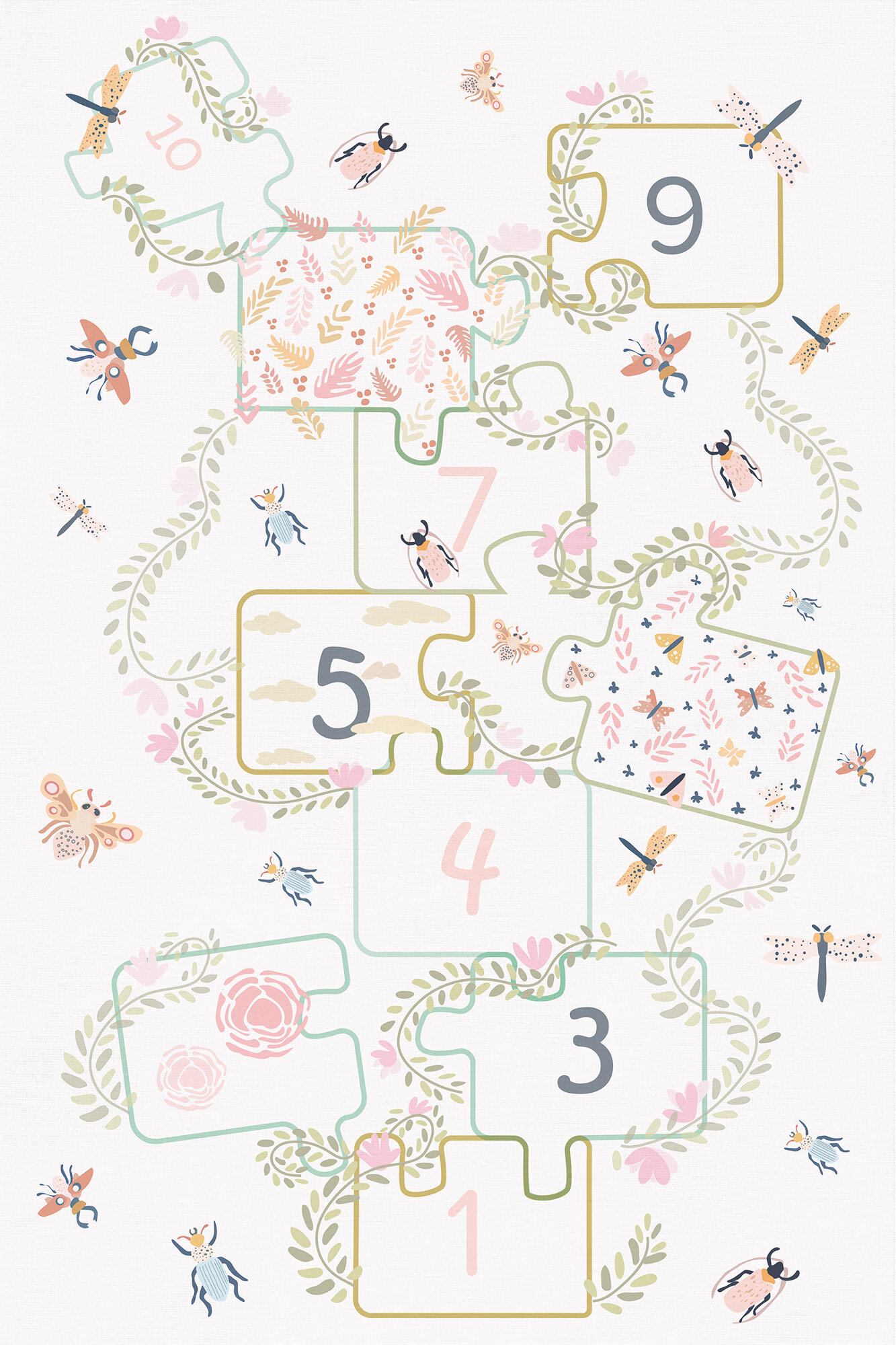 Alfombra exterior/interior pvc tejido plano base antideslizante cute sambori multicolor 120x180cm