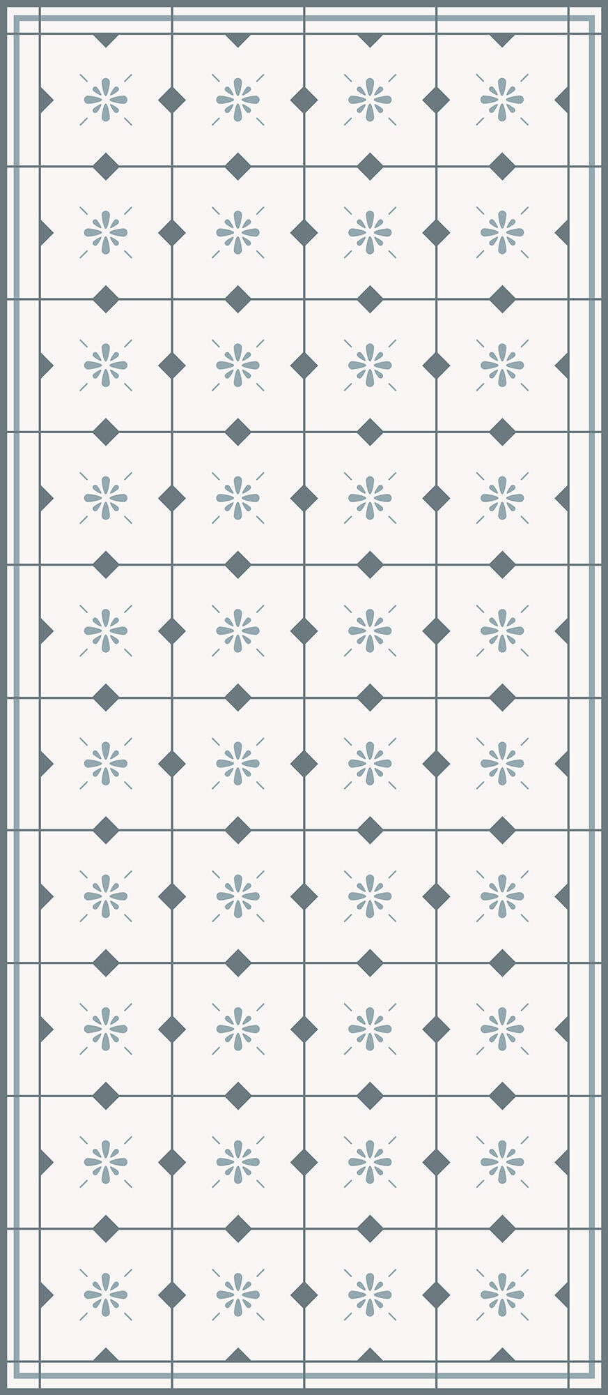 Alfombra pie de cama exterior/interior pvc tejido plano base antideslizante junia multicolor 48x110cm