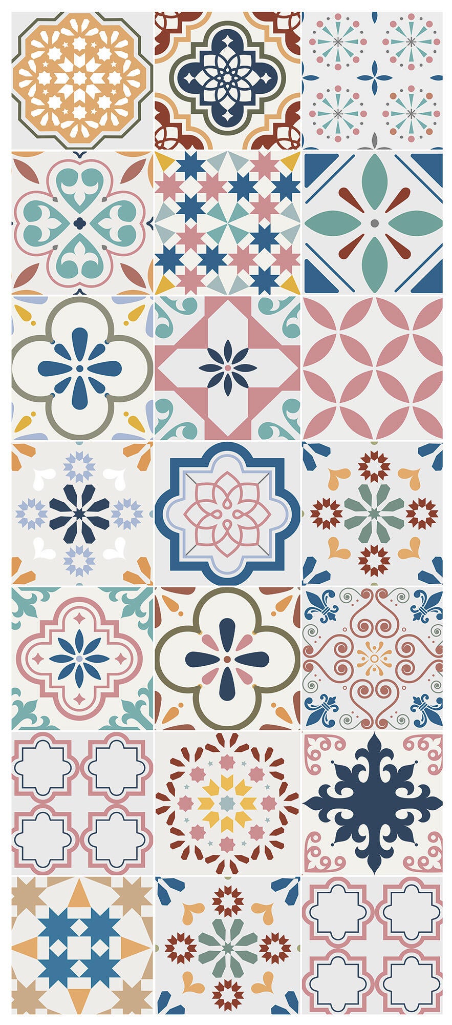 Alfombra pie de cama exterior/interior pvc carmona multicolor 48x110cm
