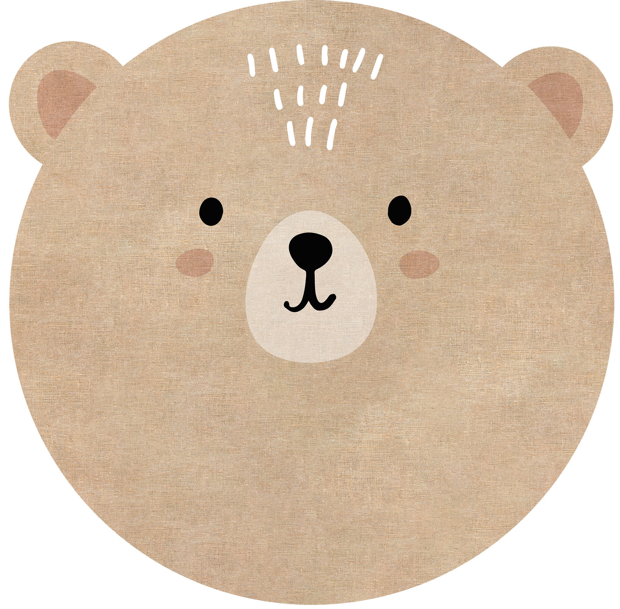 Alfombra exterior/interior pvc tejido plano base antideslizante kuna 90 marrón redonda 90x90cm