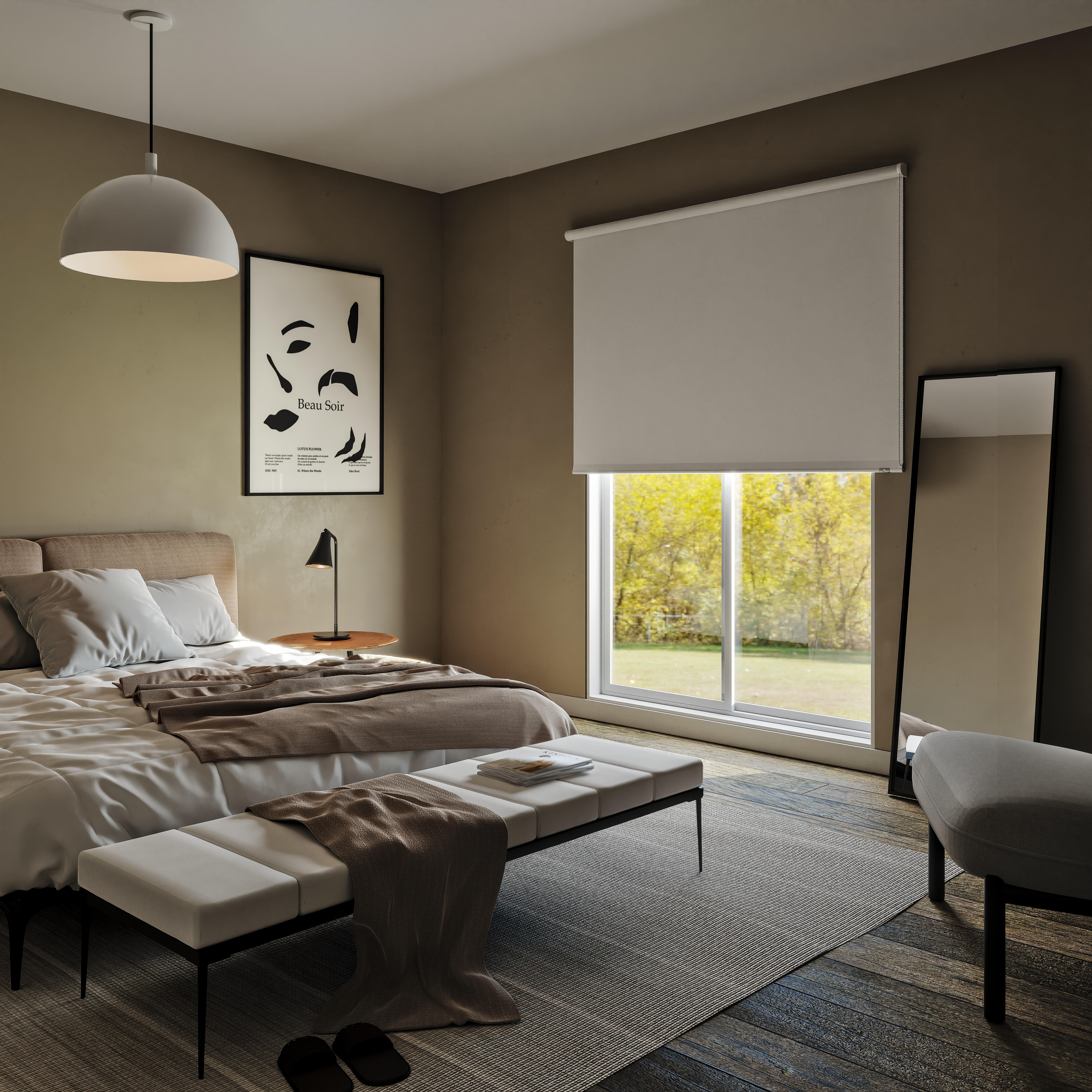 Estore de rolo blackout 120 x 190 cm mambo branco Inspire - 10