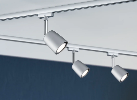 Kit de 3 spots sur rail URail Cover GU10 métal chrome mat, PAULMANN - 2
