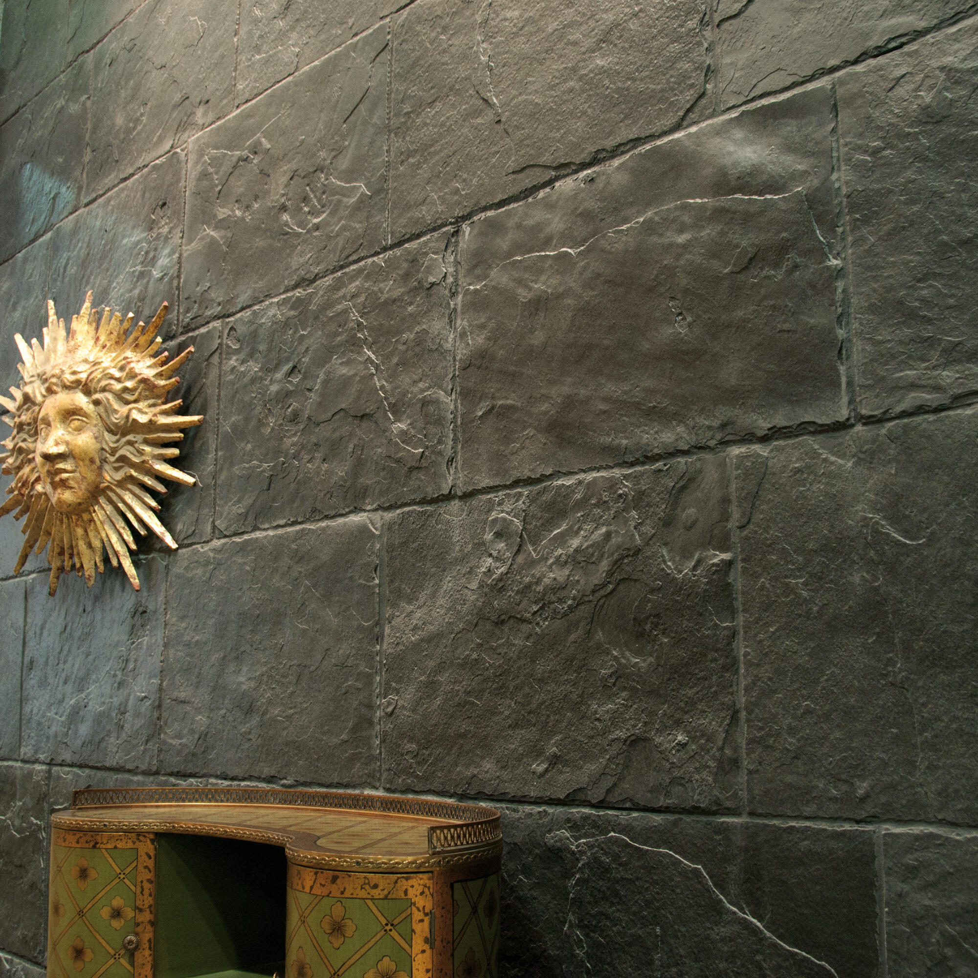 Revestimiento hormigón aligerado aspecto piedra pizarra tizón 40x60 cm