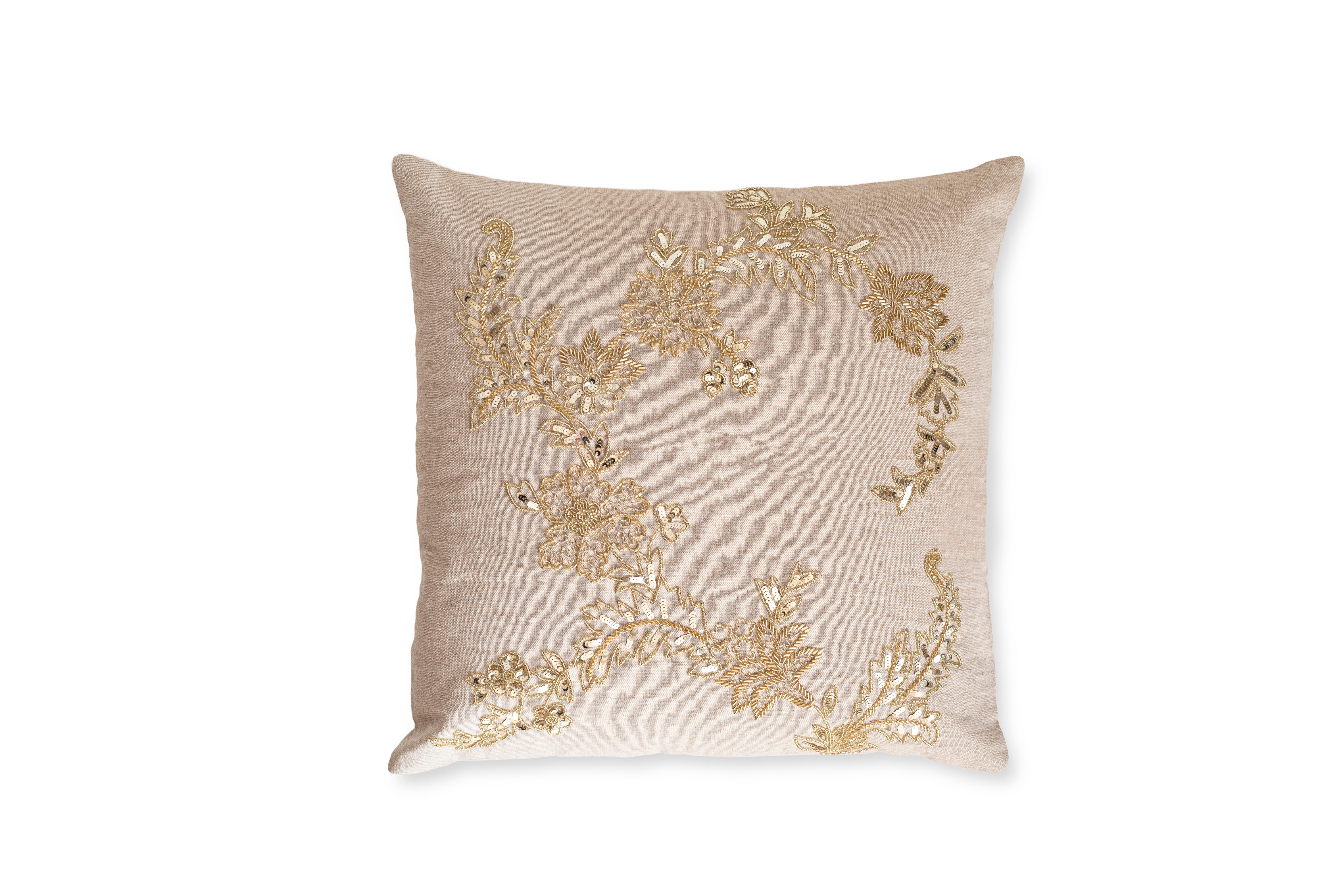 Cojín decorativo graz algodón beige 45x45cm