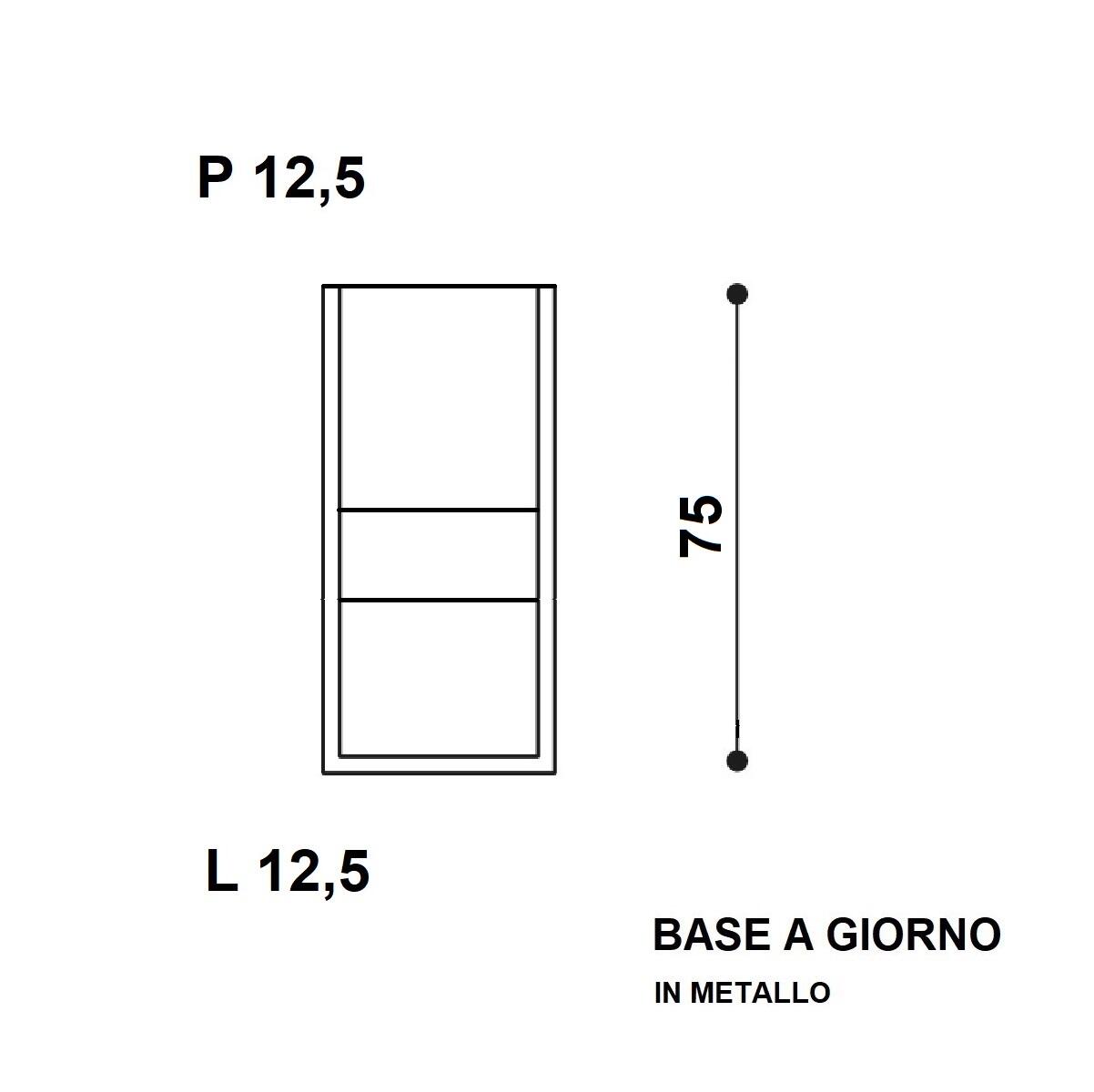 Pensile bagno Giorno colore su ordinazione P 22 x L 125 x H 75 cm - 2
