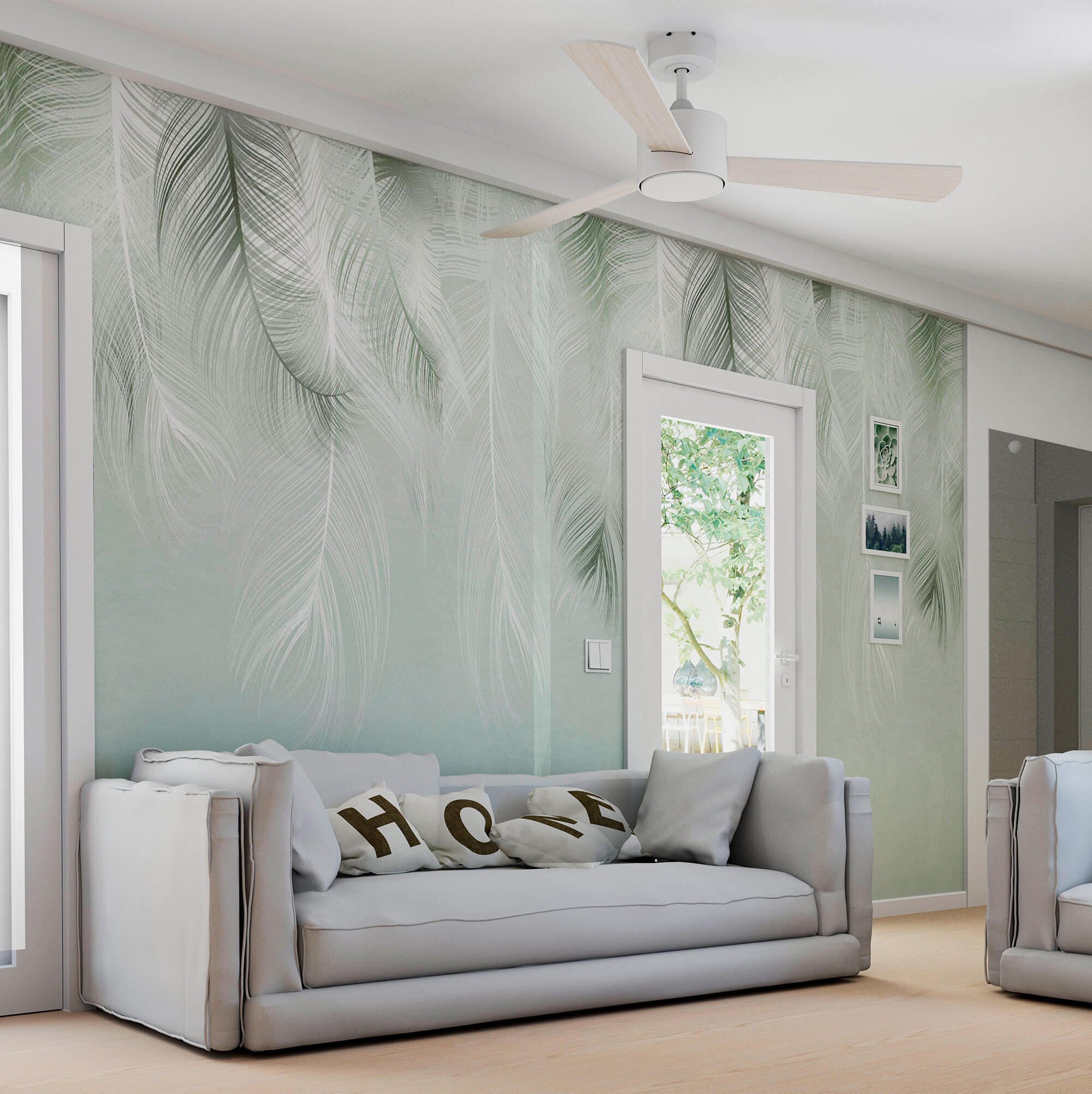 Ventilador de techo con luz silencioso DC Arte Confort Espe blanco 122 cm - 13