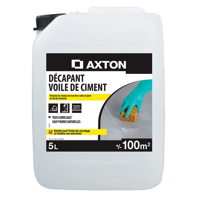 Enlève voile de ciment 100 m² AXTON 5L