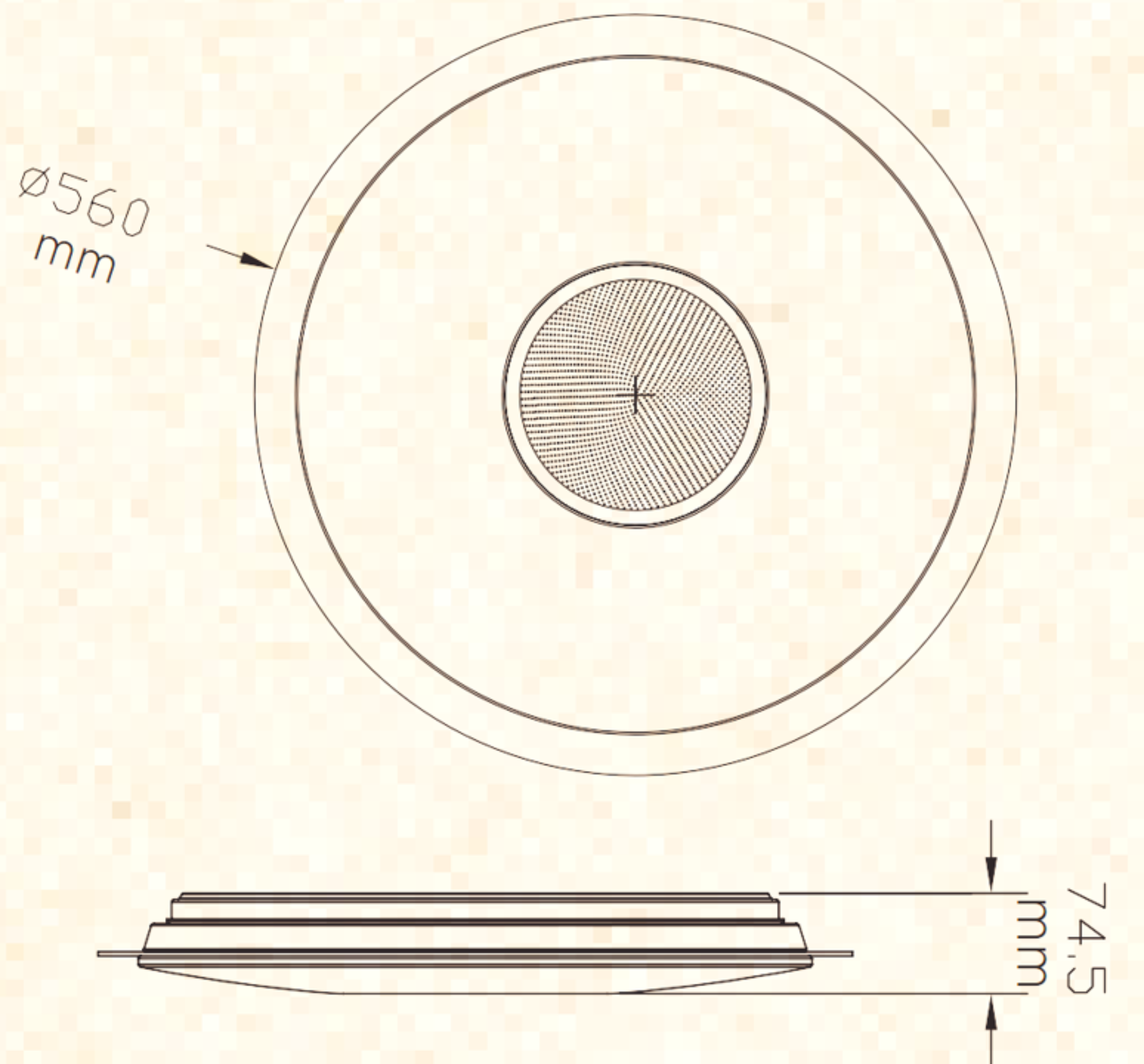 Candeeiro de teto INSPIRE VIZZINI STAR 3800lm ferro - 8