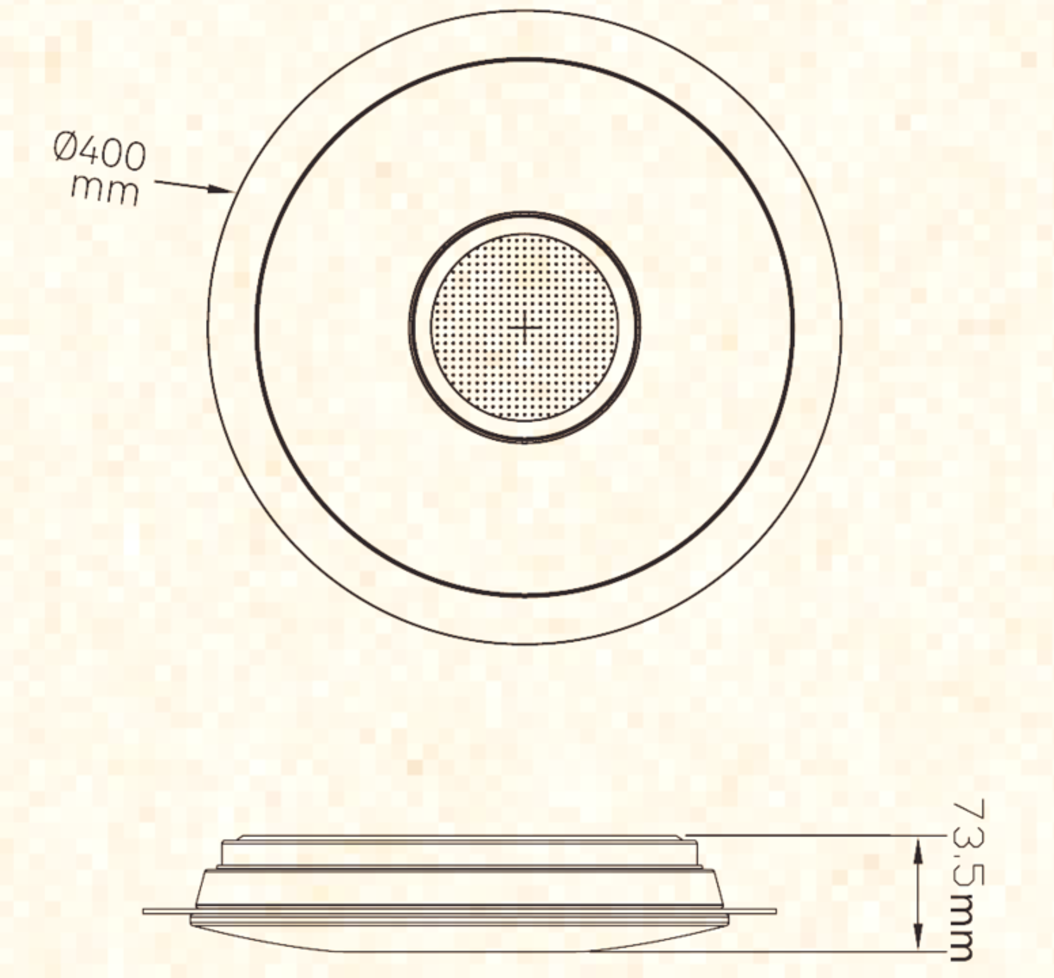 Candeeiro de teto Vizzini Star 3300lm CCT/DIM Inspire - 8