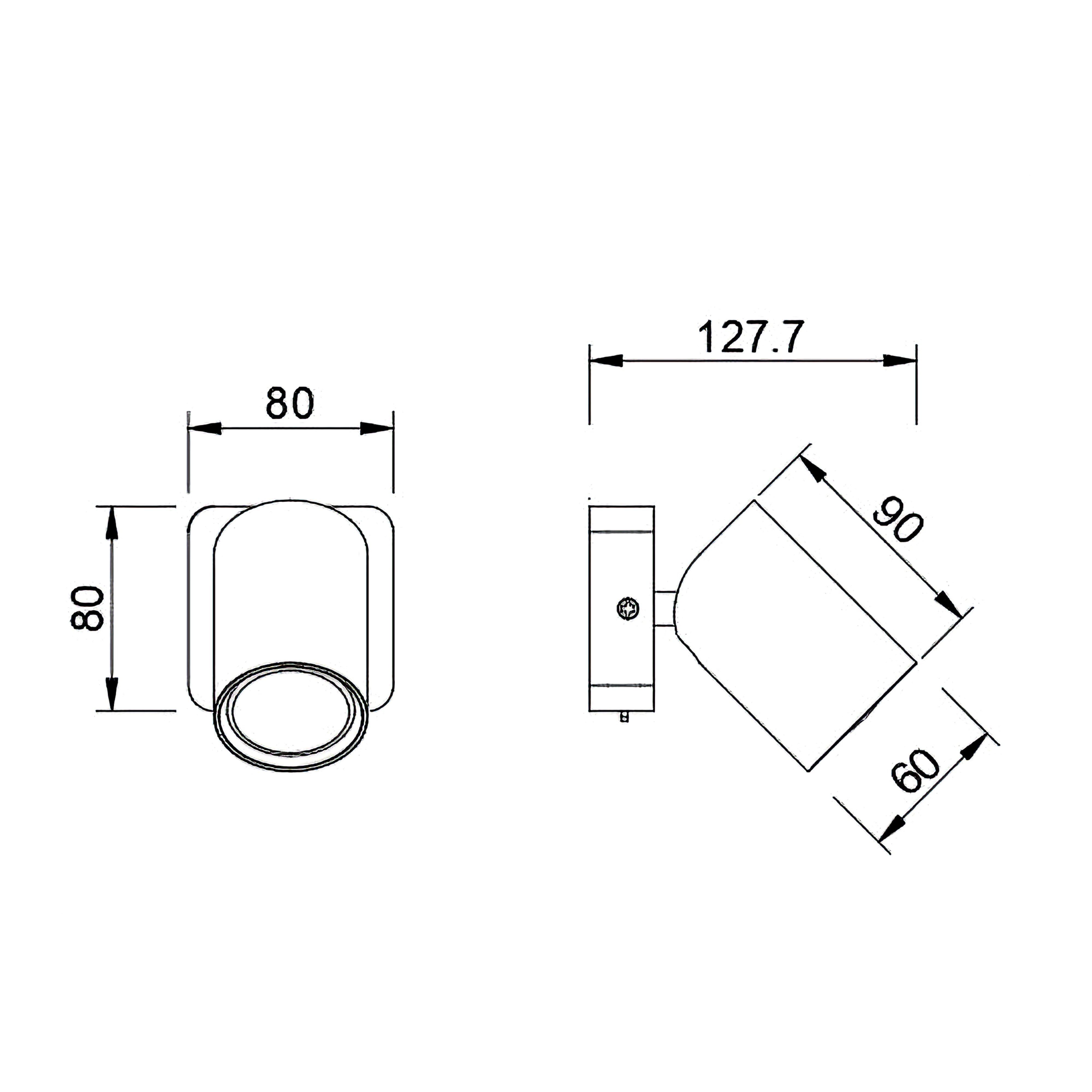 Aplique de pared Sal MANTRA de aluminio negro compatible con casquillo GU10 IP20 - 2