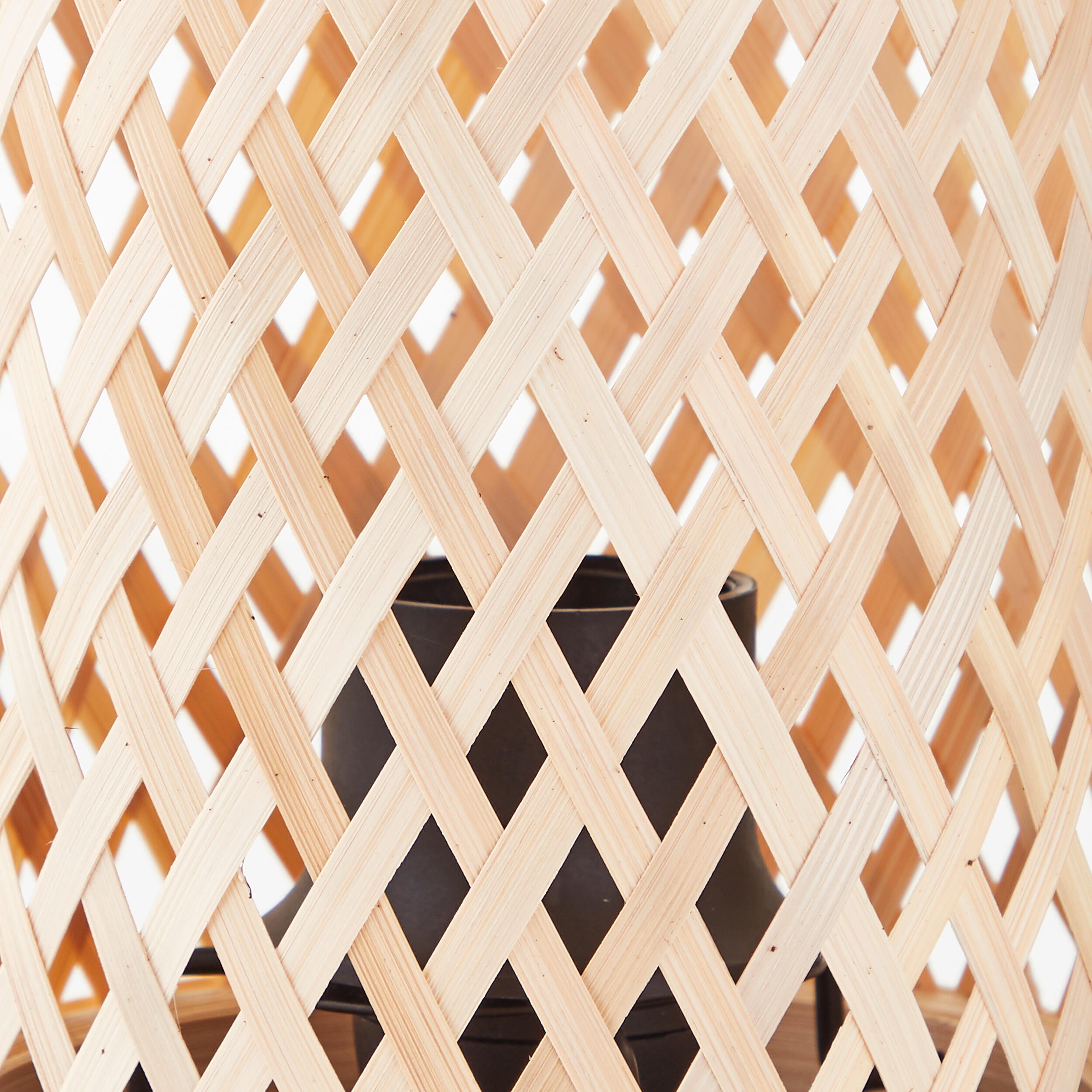 Candeeiro de mesa E27 1 luz bambo preto Inspire Ninon - 8