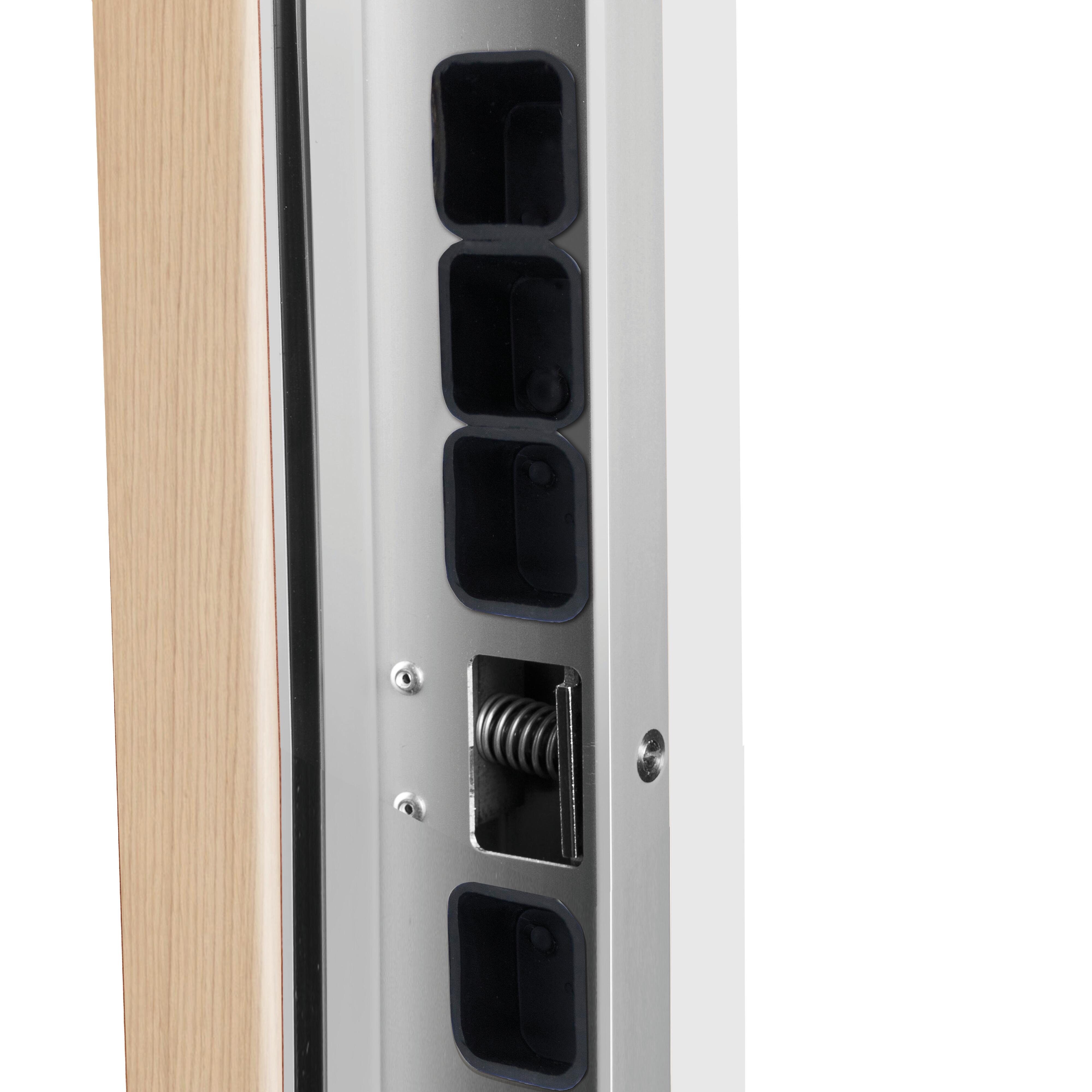 Puerta de entrada acorazada serie Silver 2,0 fresada roble / interior liso blanco apertura izquierda 208x90.3cm - 7