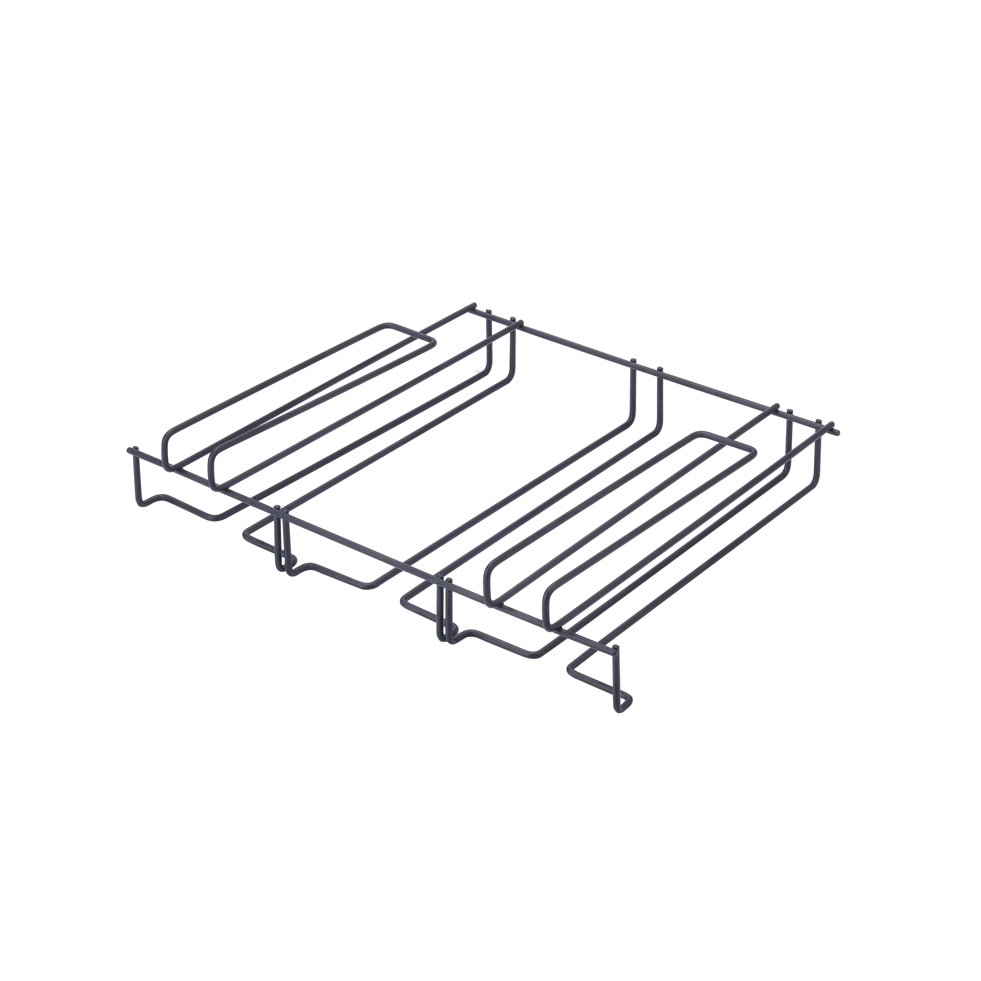 Organizador de copas de vino en acero negro delinia 37x8x30cm