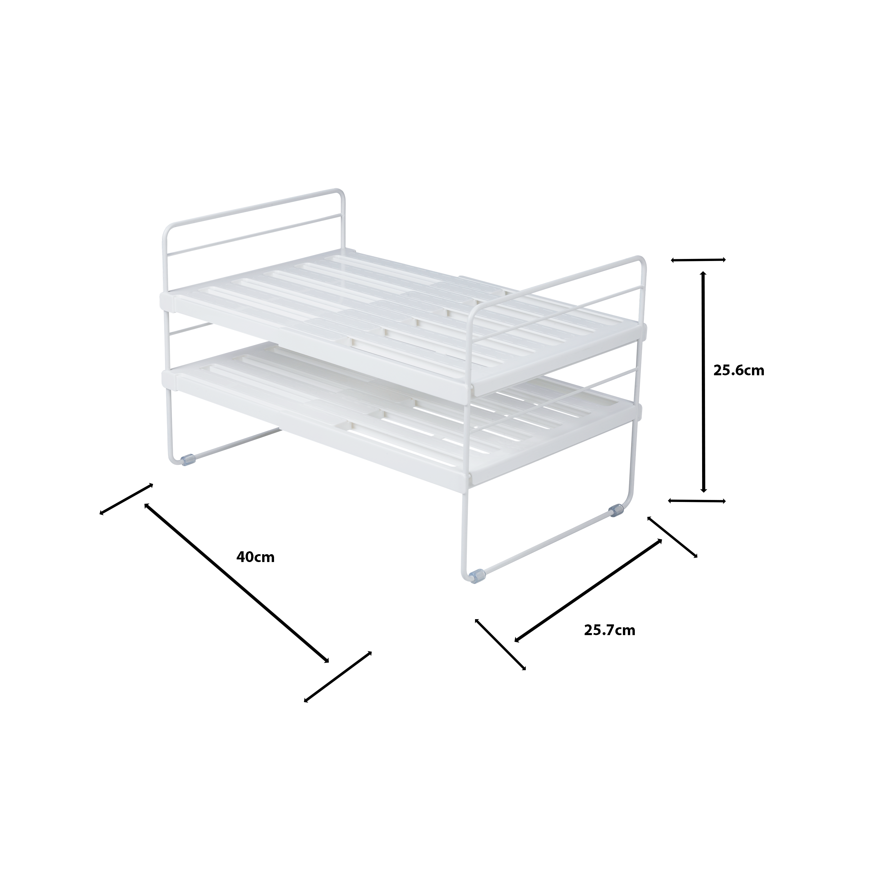Estante regulable blanco DELINIA 25,7x25,2/40x25,6 cm - 9