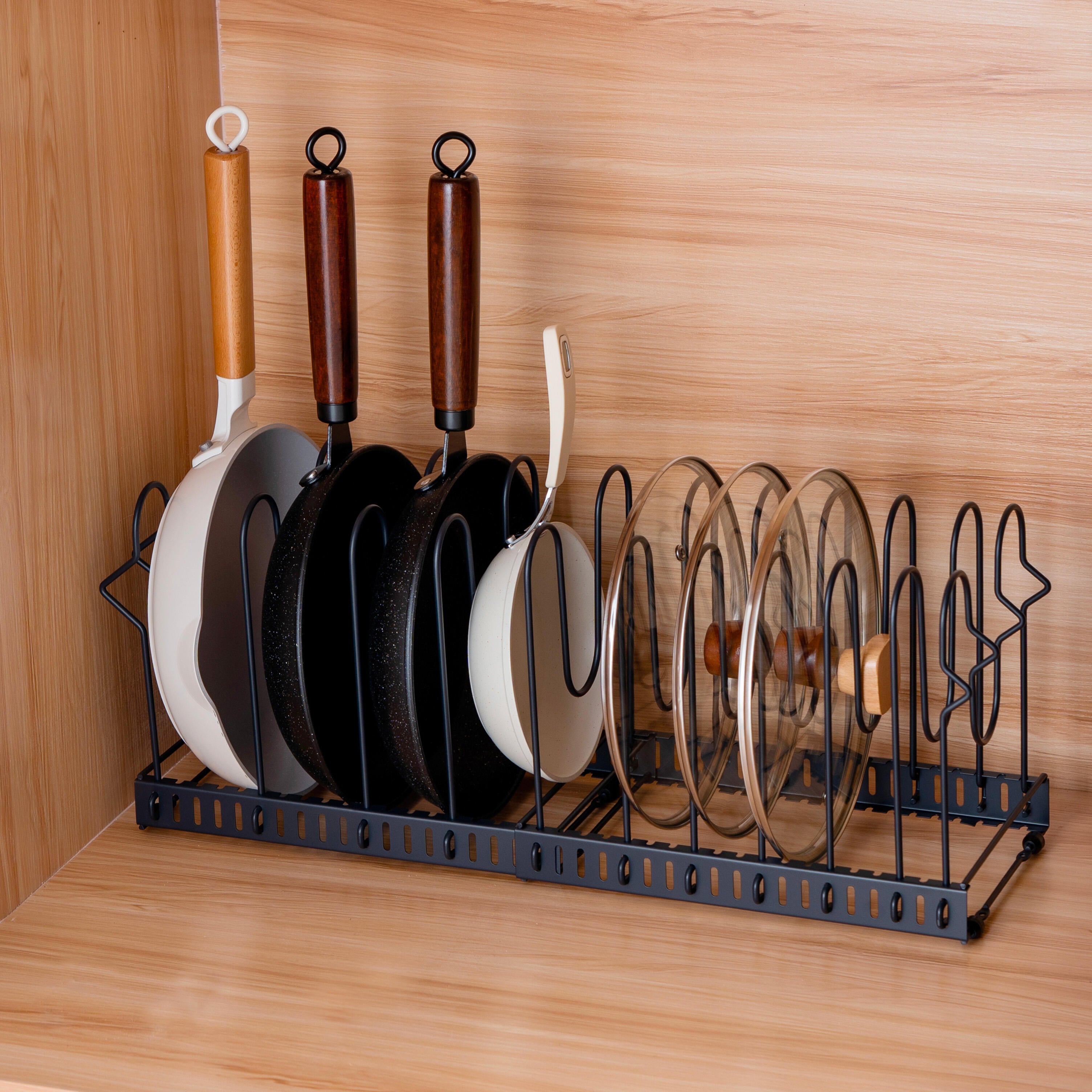 Range poêles et couvercles extensible DELINIA - 3