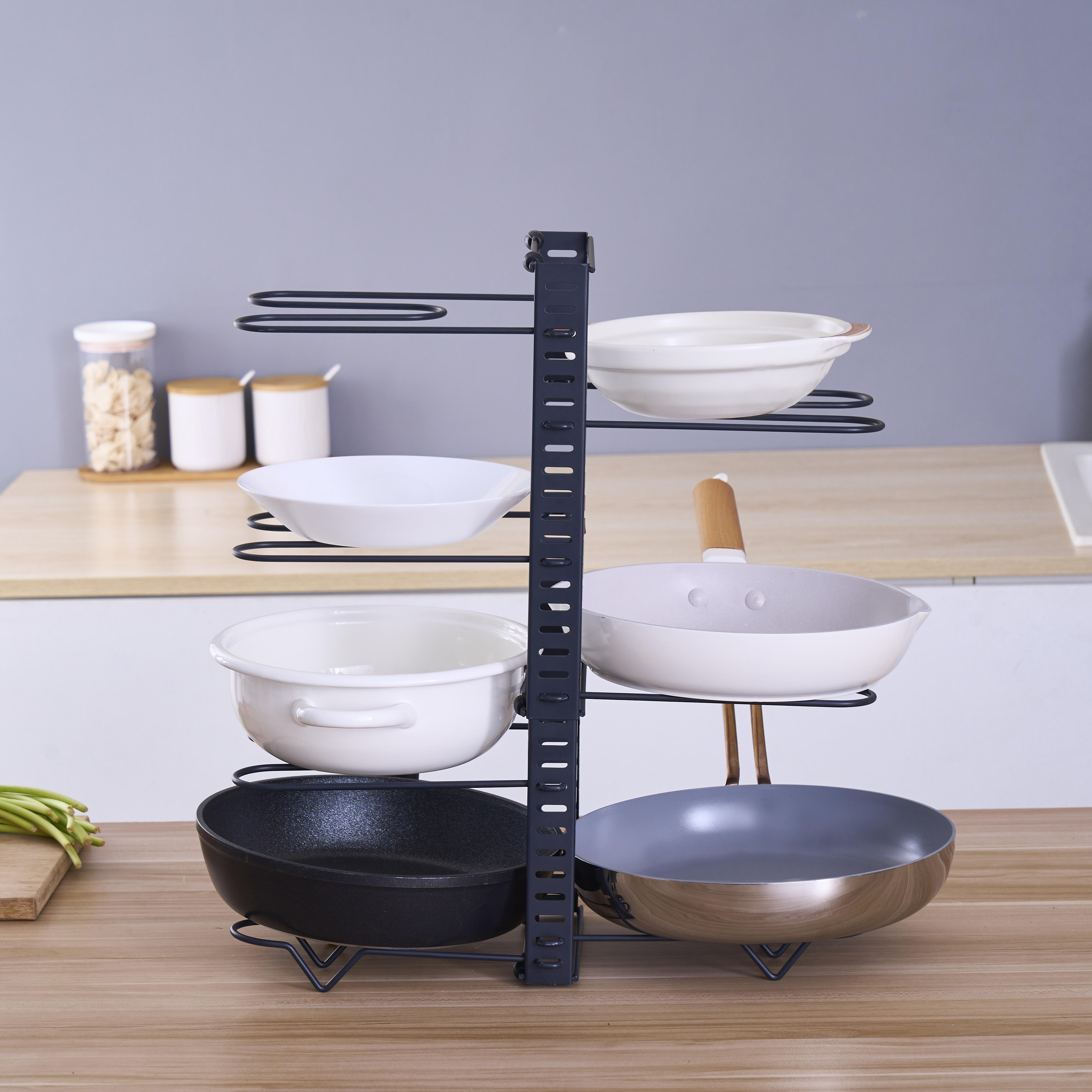 Range poêles et couvercles extensible DELINIA - 5