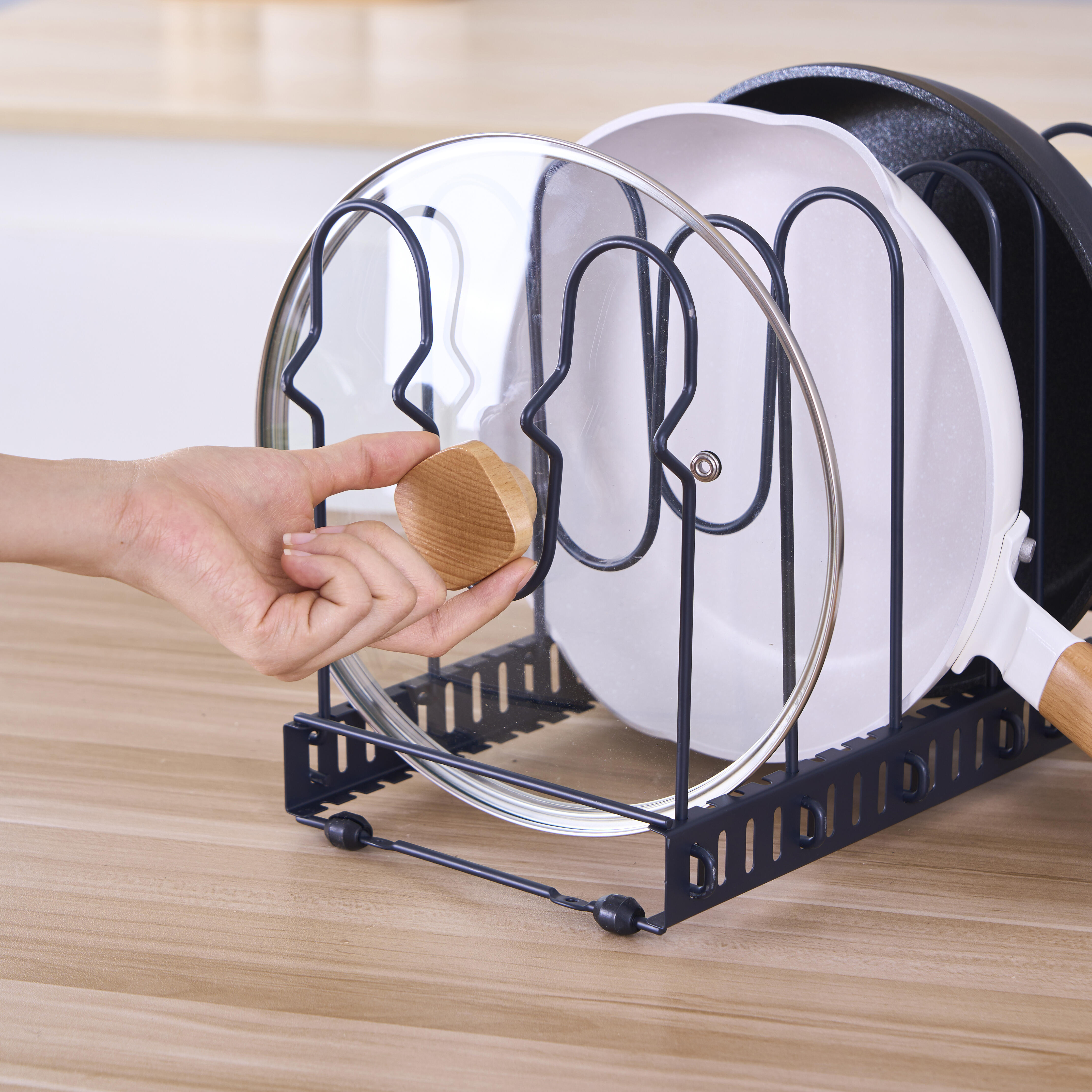 Range poêles et couvercles extensible DELINIA - 13