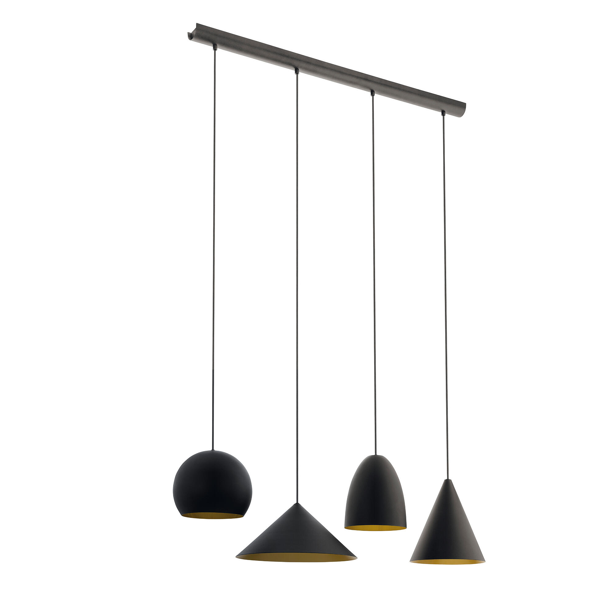 Suspension Rubio acier, noir, Diam.0 cm, E27 - 4
