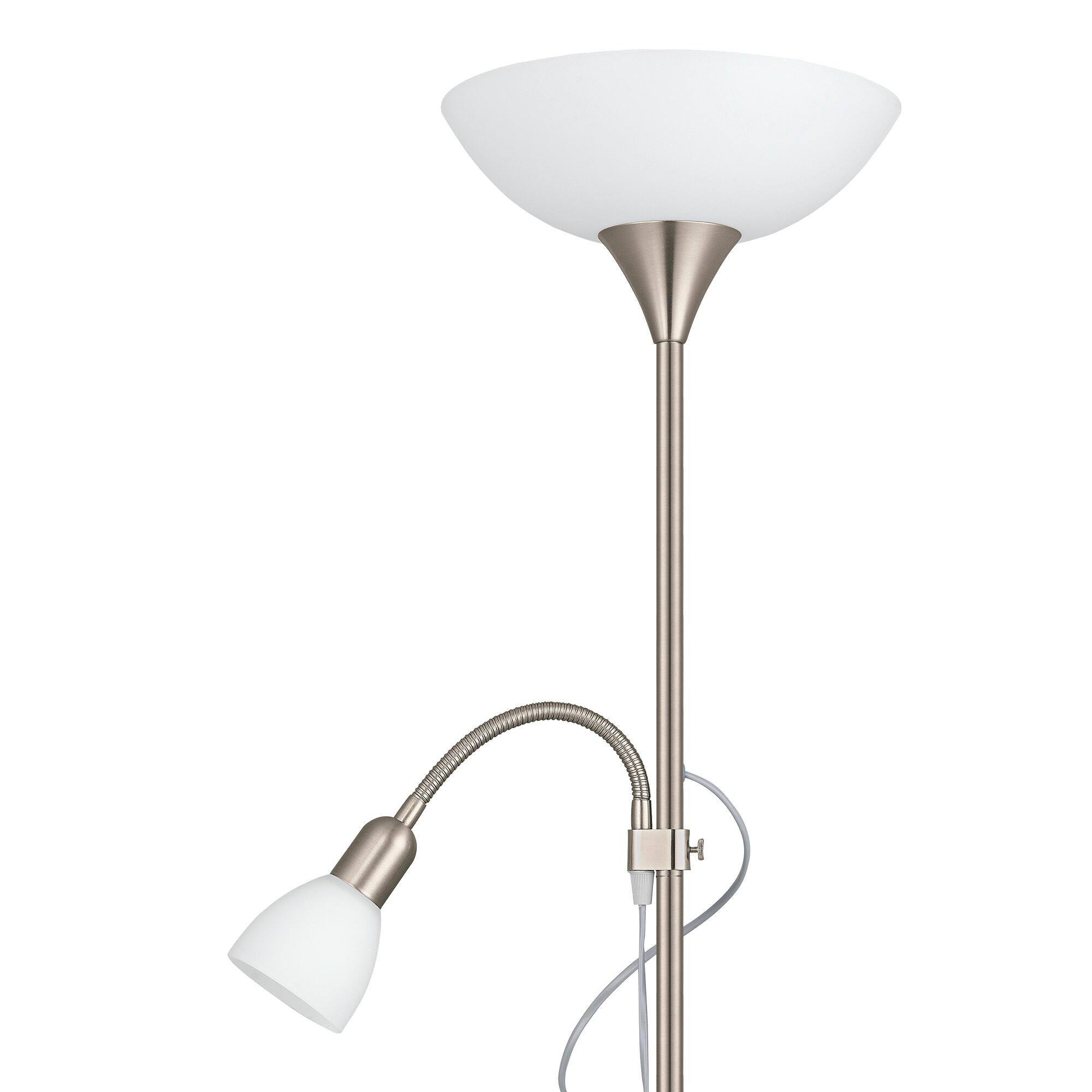 Lampadaire avec liseuse Up EGLO, 1xE27 +1xE14, 178 cm, nickel - 4