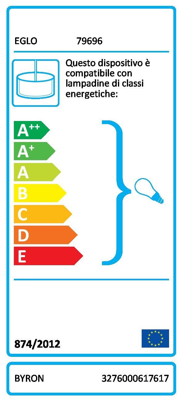 Lampadario Design Byron rame paralume rame E27 Ø36.5cm INSPIRE - 16