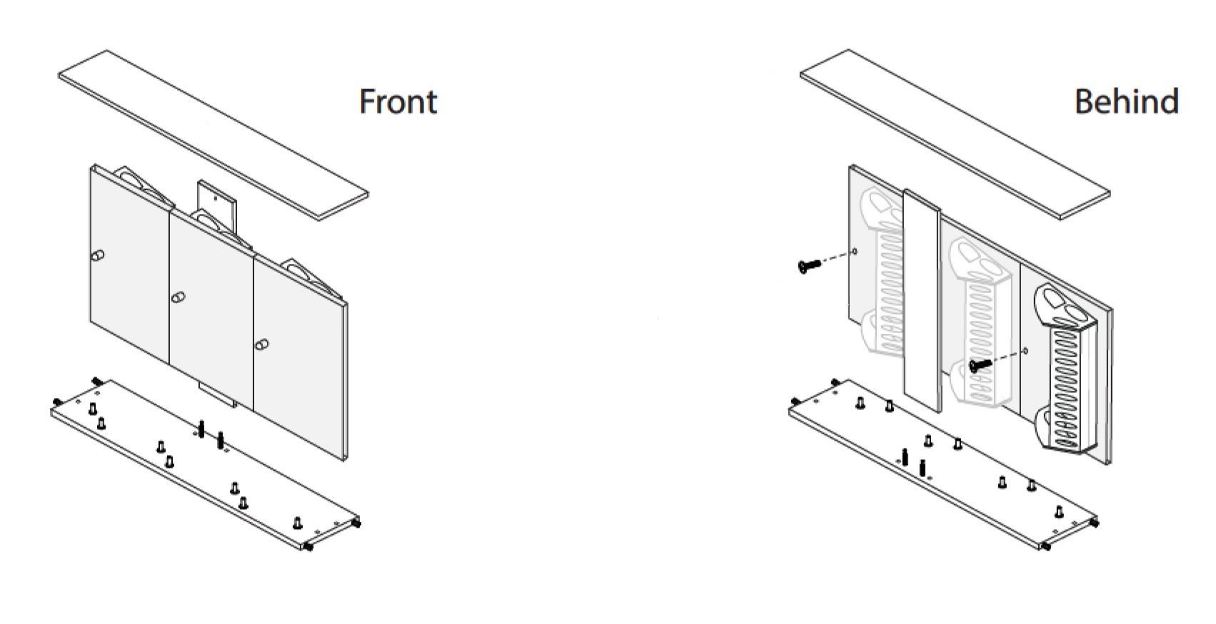Scarpiera Slim olmo 3 ante L 73 x H 110 x P 15 cm 9 paia, beige - 4