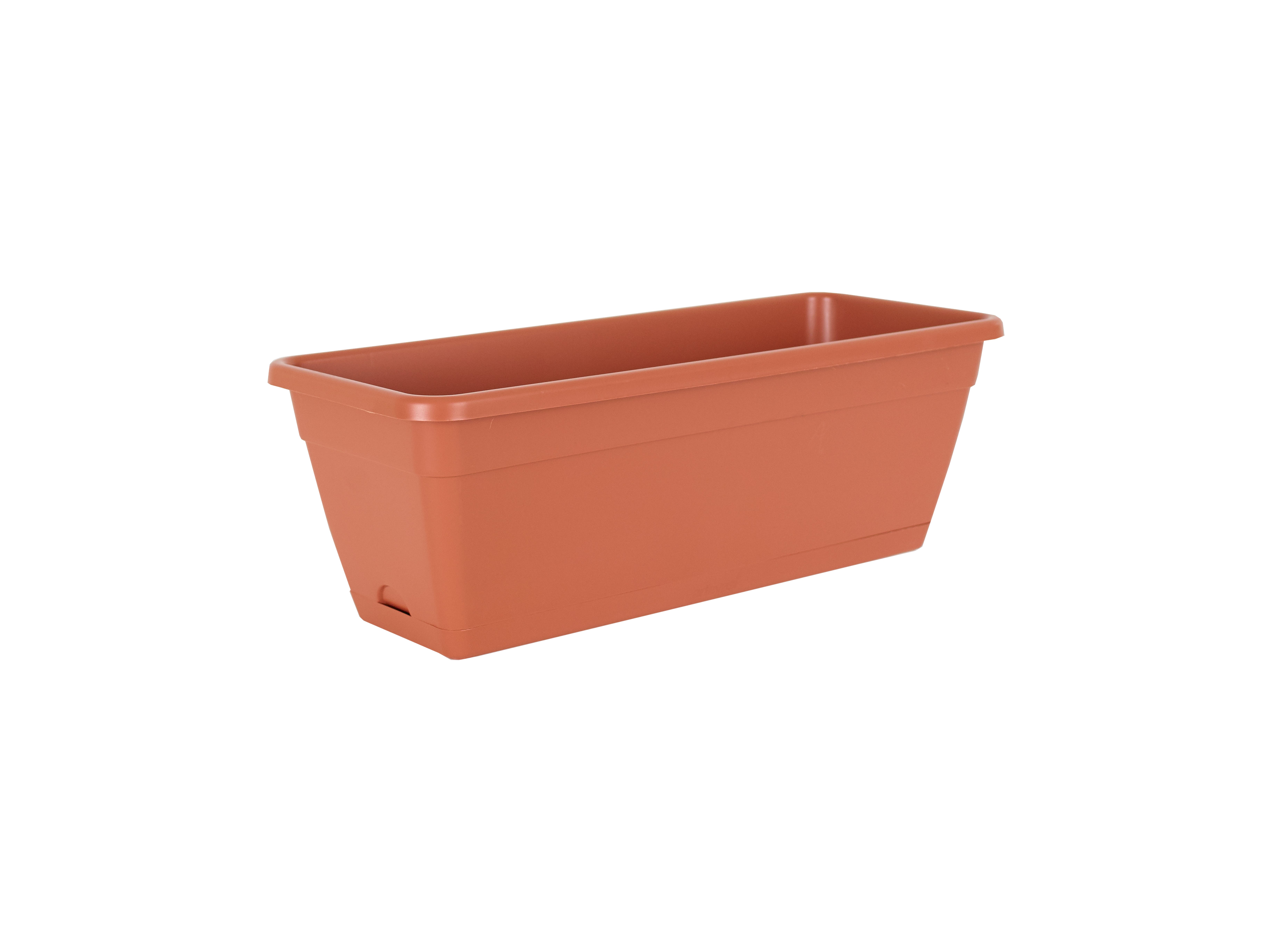 Vaso da fiori con riserva d'acqua VENEZRIS40/01, 7 lt terracotta rettangolare L 39 x H 16.6 cm - 4