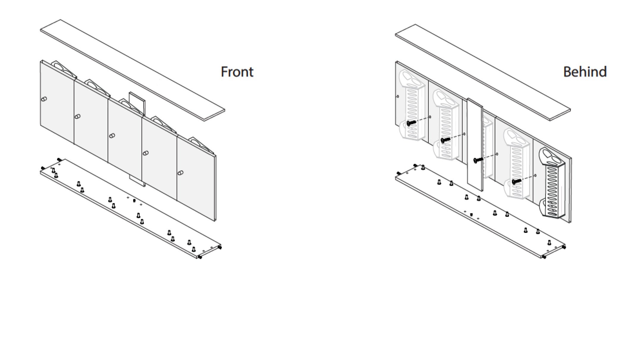 Scarpiera Slim 5 ante L 73 x H 180 x P 15 cm 15 paia, bianco - 4