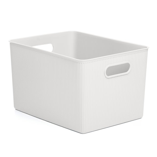 Cesta de polipropileno blanco  38.5x29.4x23cm