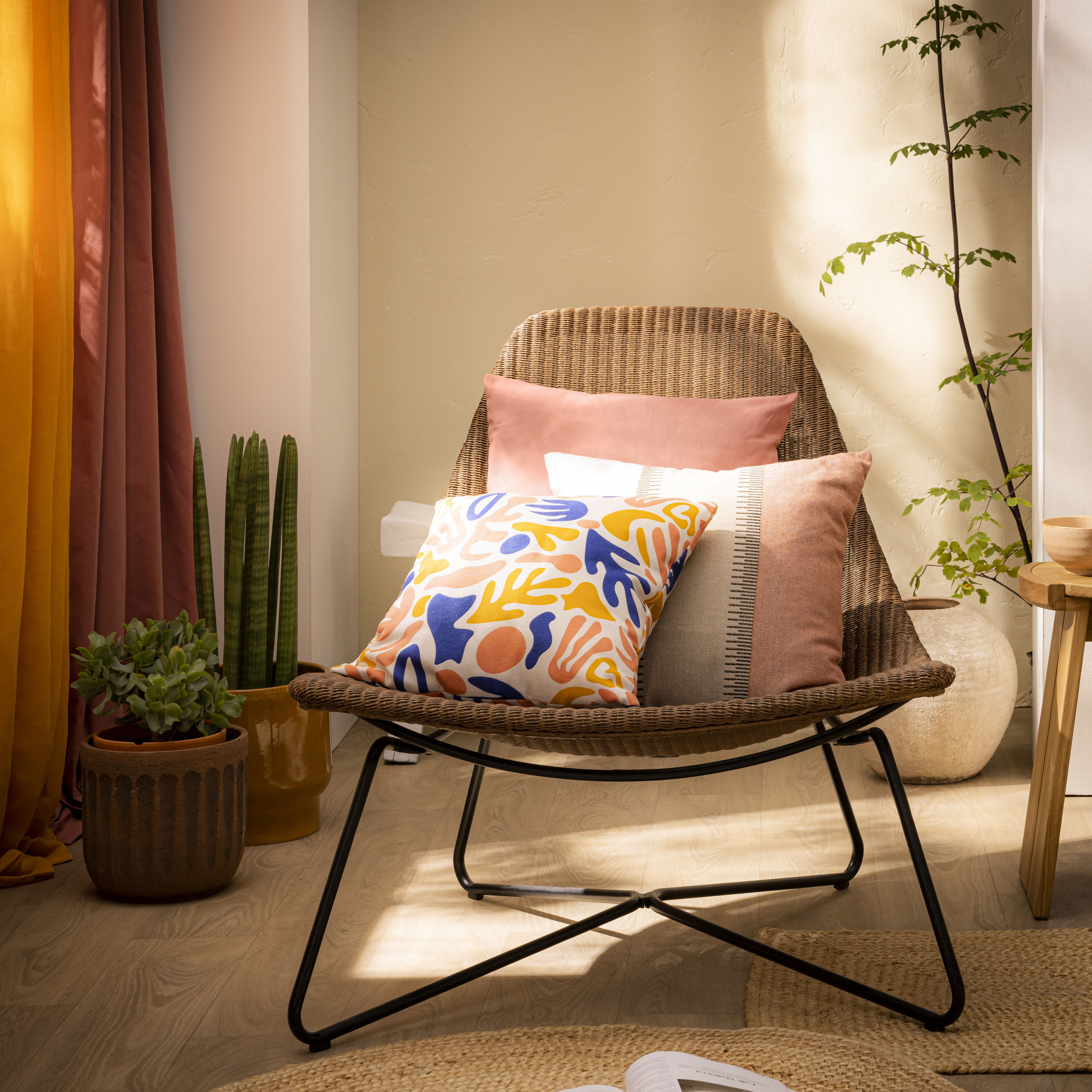 Almofada Etny 40x40cm poliéster multicor Inspire - 17