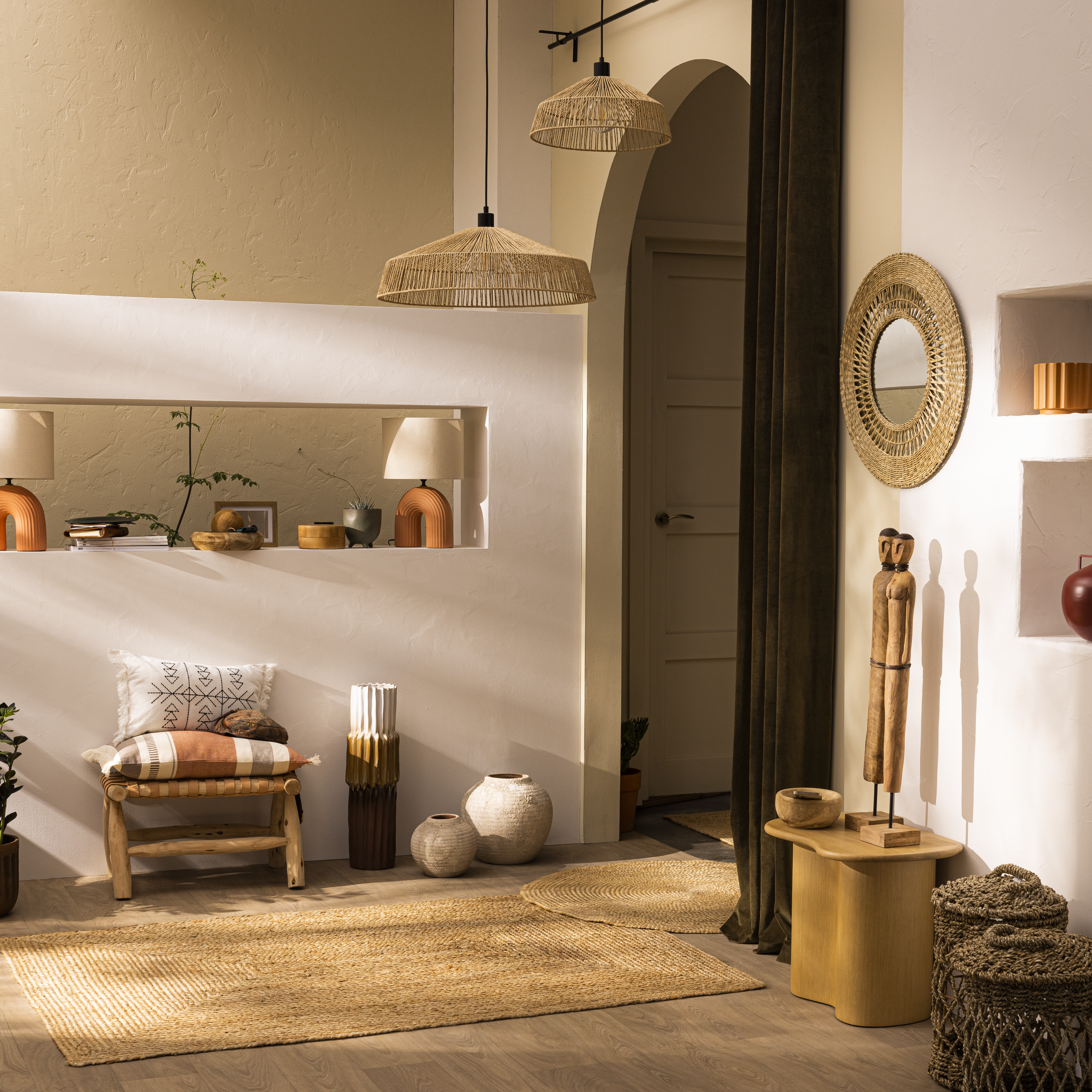 Lustro Sisal Sun natural trawa morska śr. 57 cm Inspire - 7