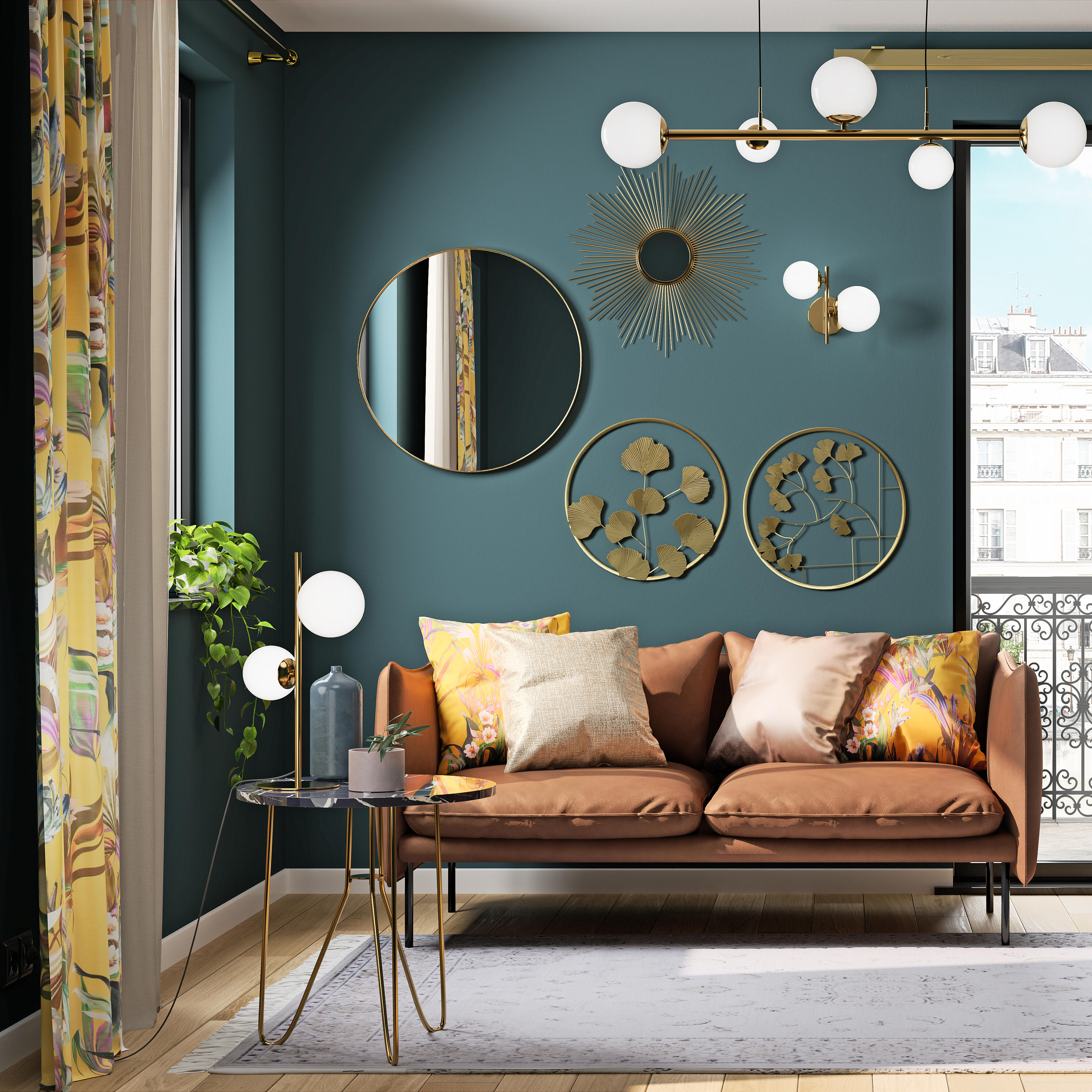 Espelho Inspire glam d60cm dourado - 16