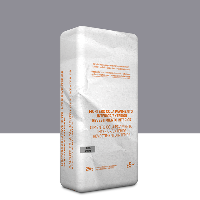 Mortero cola interior exterior 25 kg gris