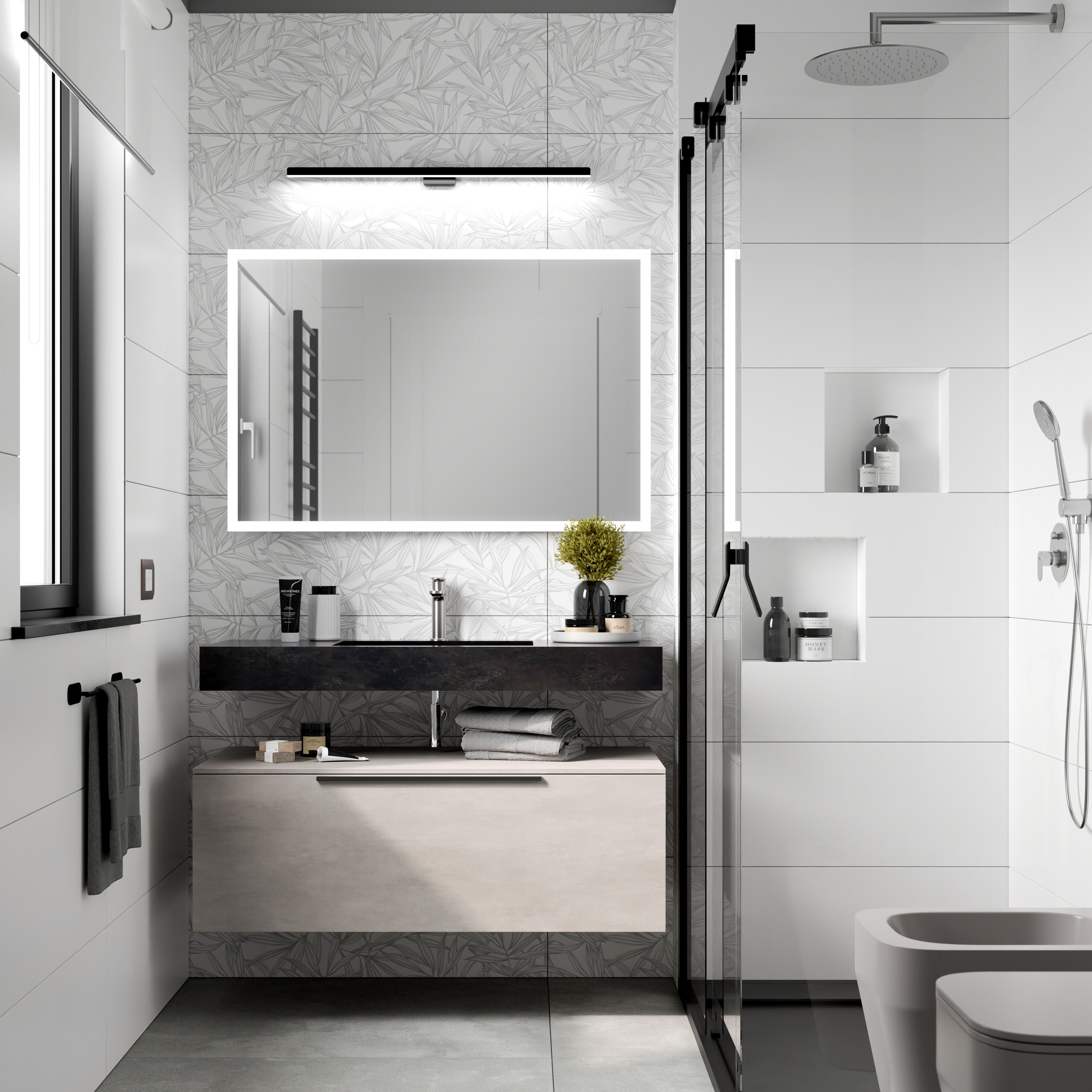 Estore de rolo blackout Bossa Inspire 90 x 250cm branco - 10