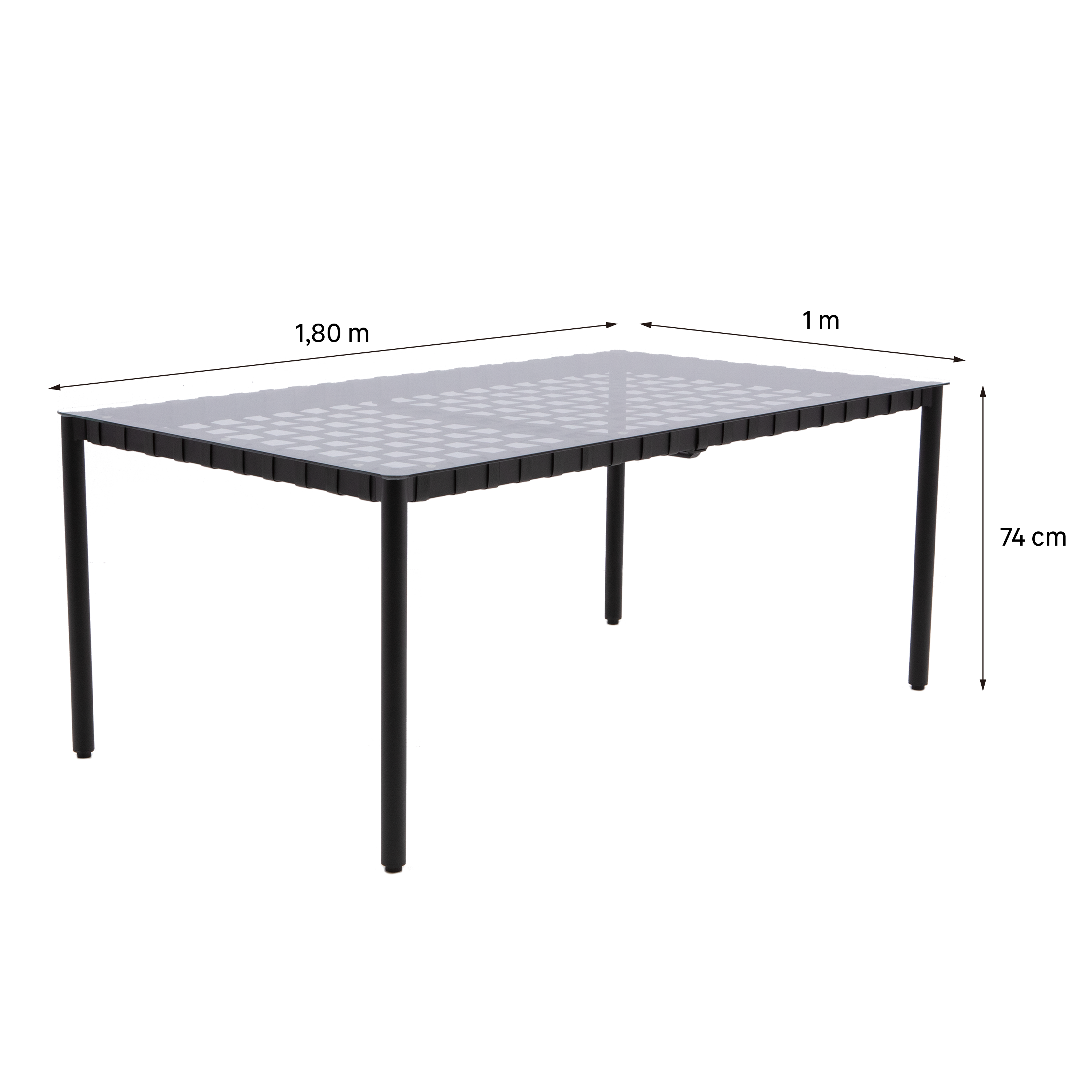 Stół ogrodowy Victoria 180x100 cm stal szkło Naterial - 14