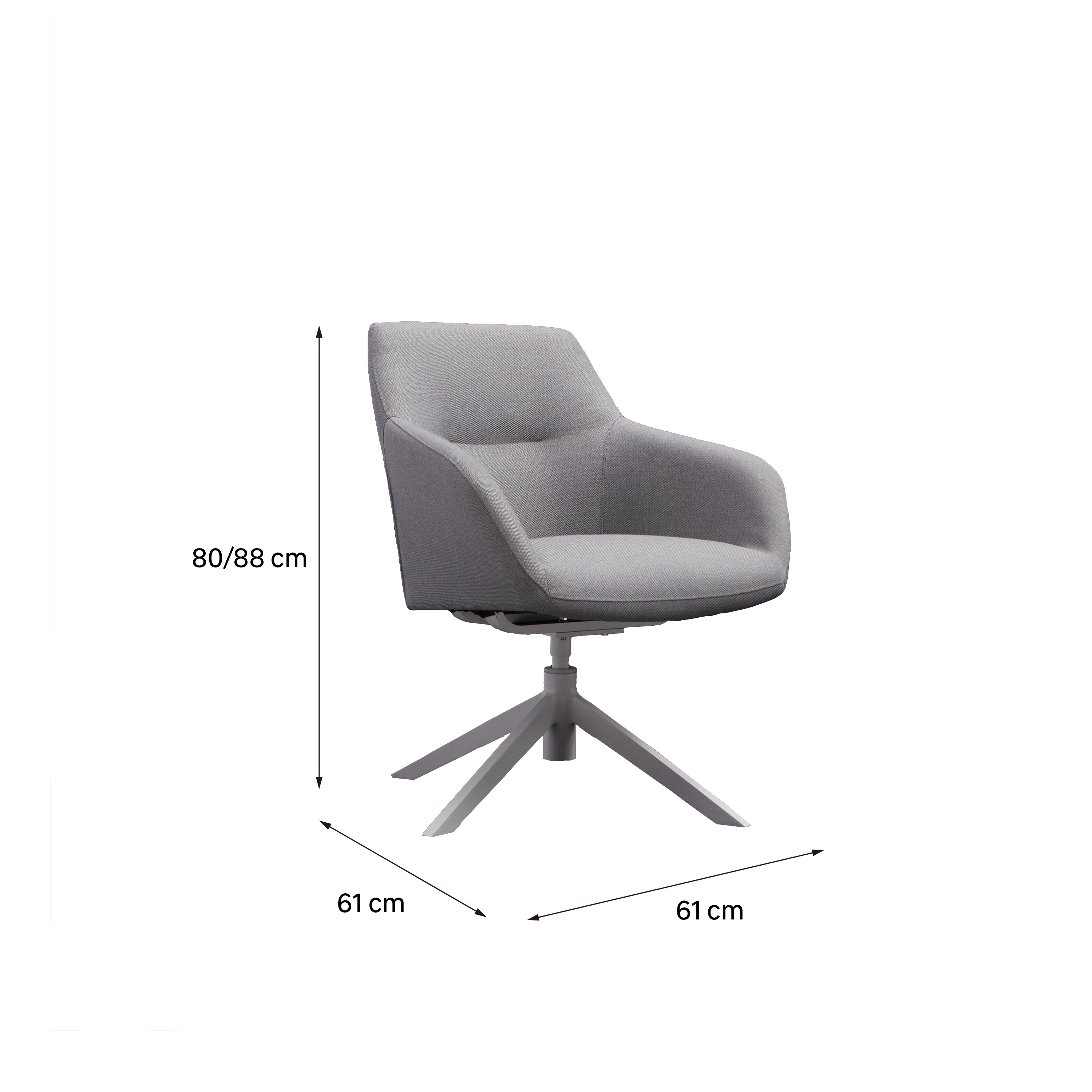 Fauteuil haut ajustable blanc et gris Neptune NATERIAL - 6