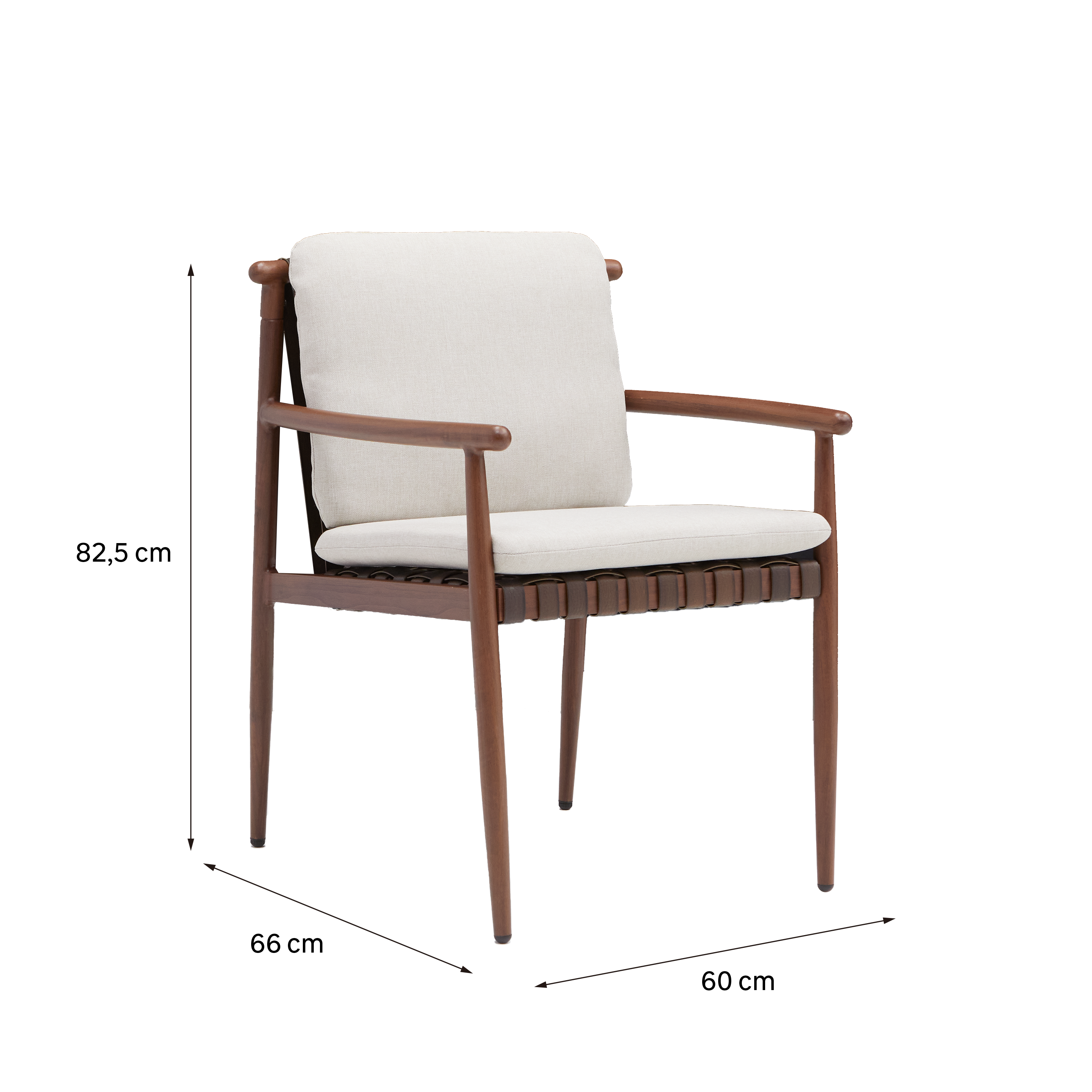 Set de 2 fauteuils en aluminium effet bois Retro NATERIAL - 6